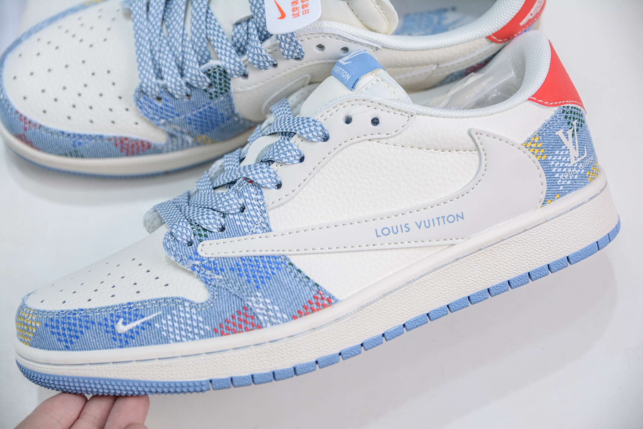 270 TS x Air Jordan x Louis Vuitton AJ1 Low 倒钩低帮LV联名-五彩帆布 FC1688-232