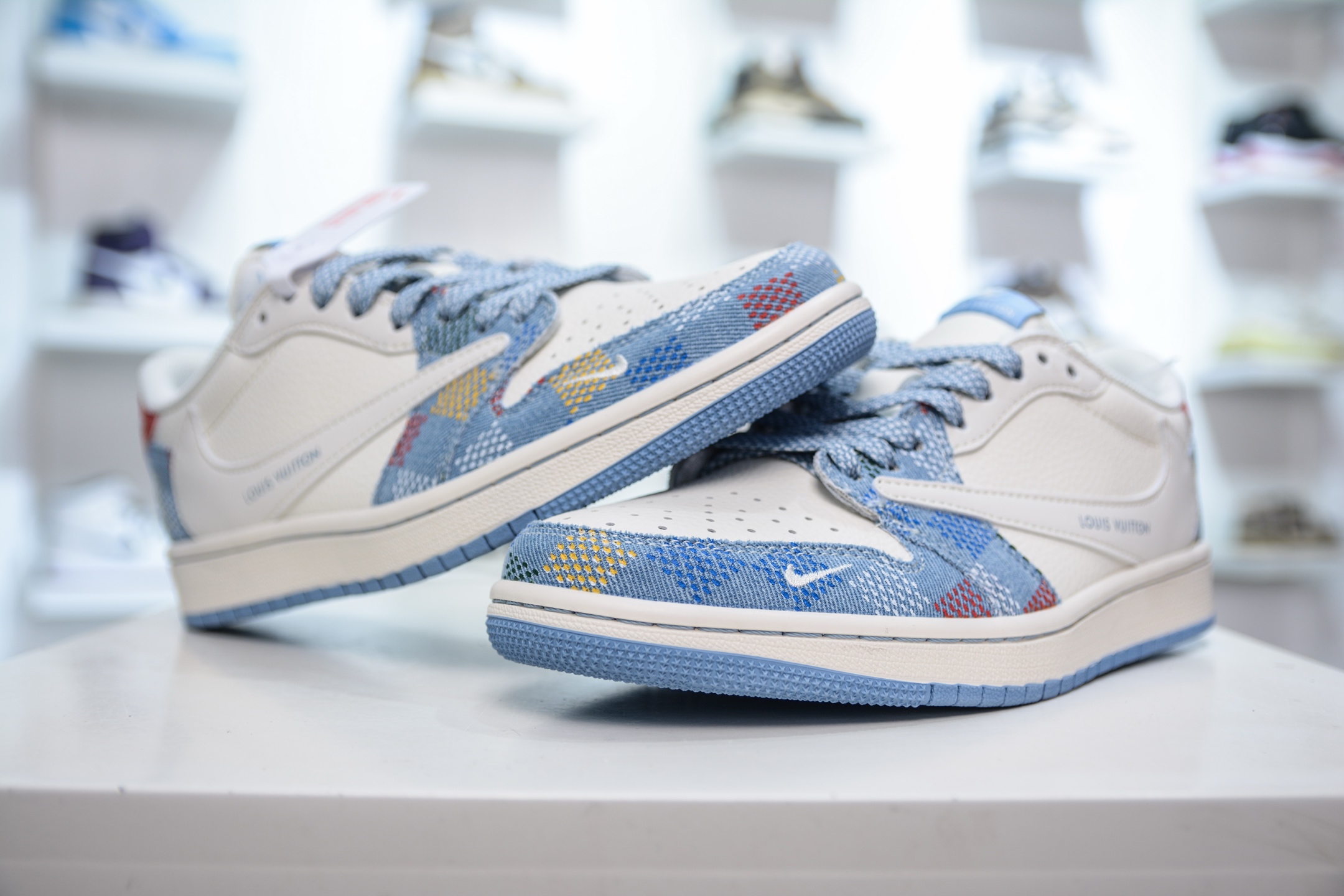 270 TS x Air Jordan x Louis Vuitton AJ1 Low 倒钩低帮LV联名-五彩帆布 FC1688-232