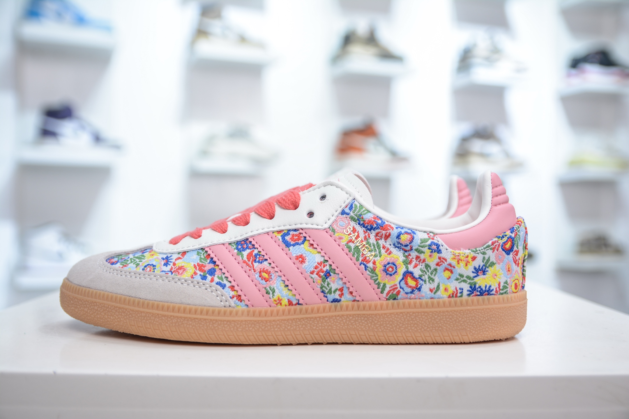 180 Liberty London x adidas originals SAMBA OG 灰粉 JI0280