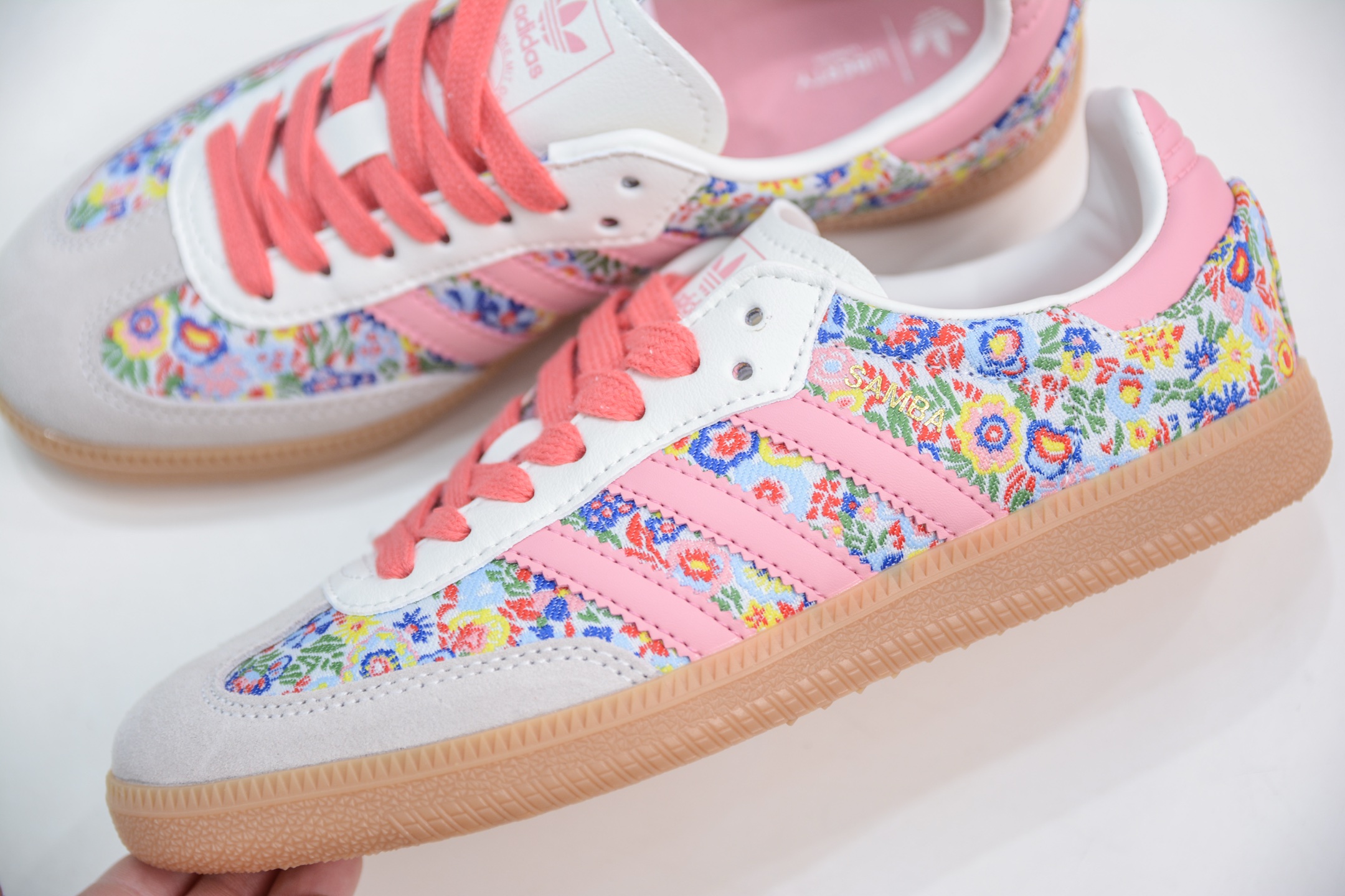 180 Liberty London x adidas originals SAMBA OG 灰粉 JI0280