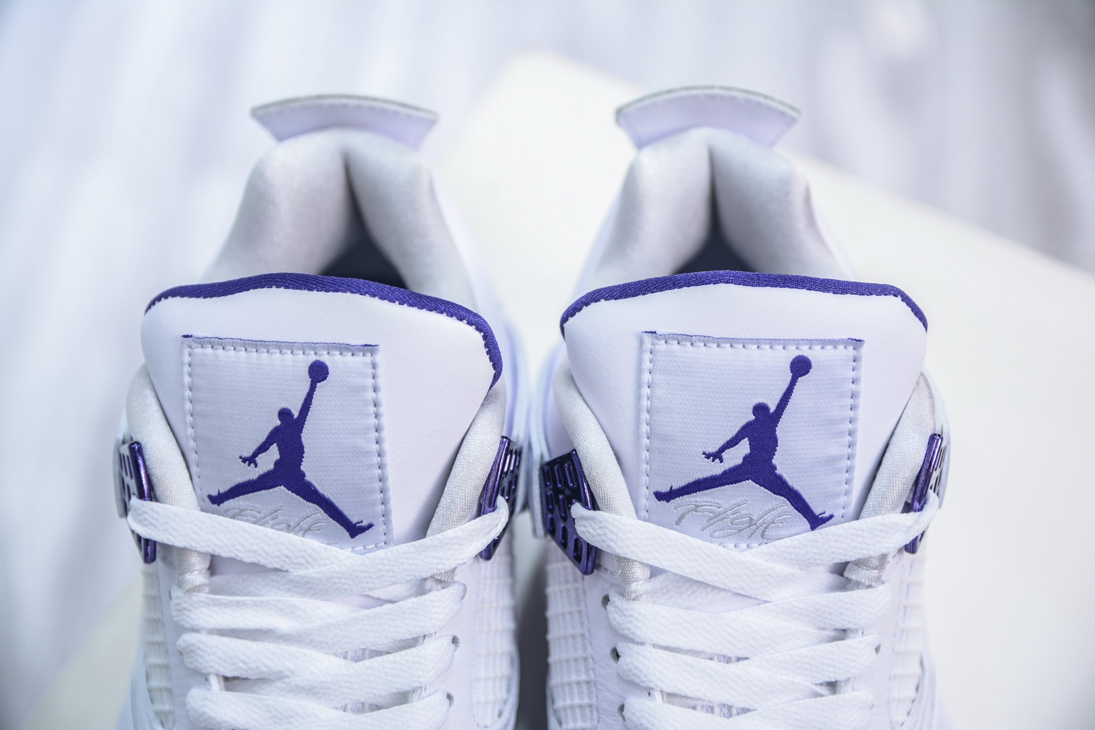  
纯原 Air Jordan AJ4 Retro 白紫 耗时多个月巨作 重金购买原楦原纸板 确保原汁原