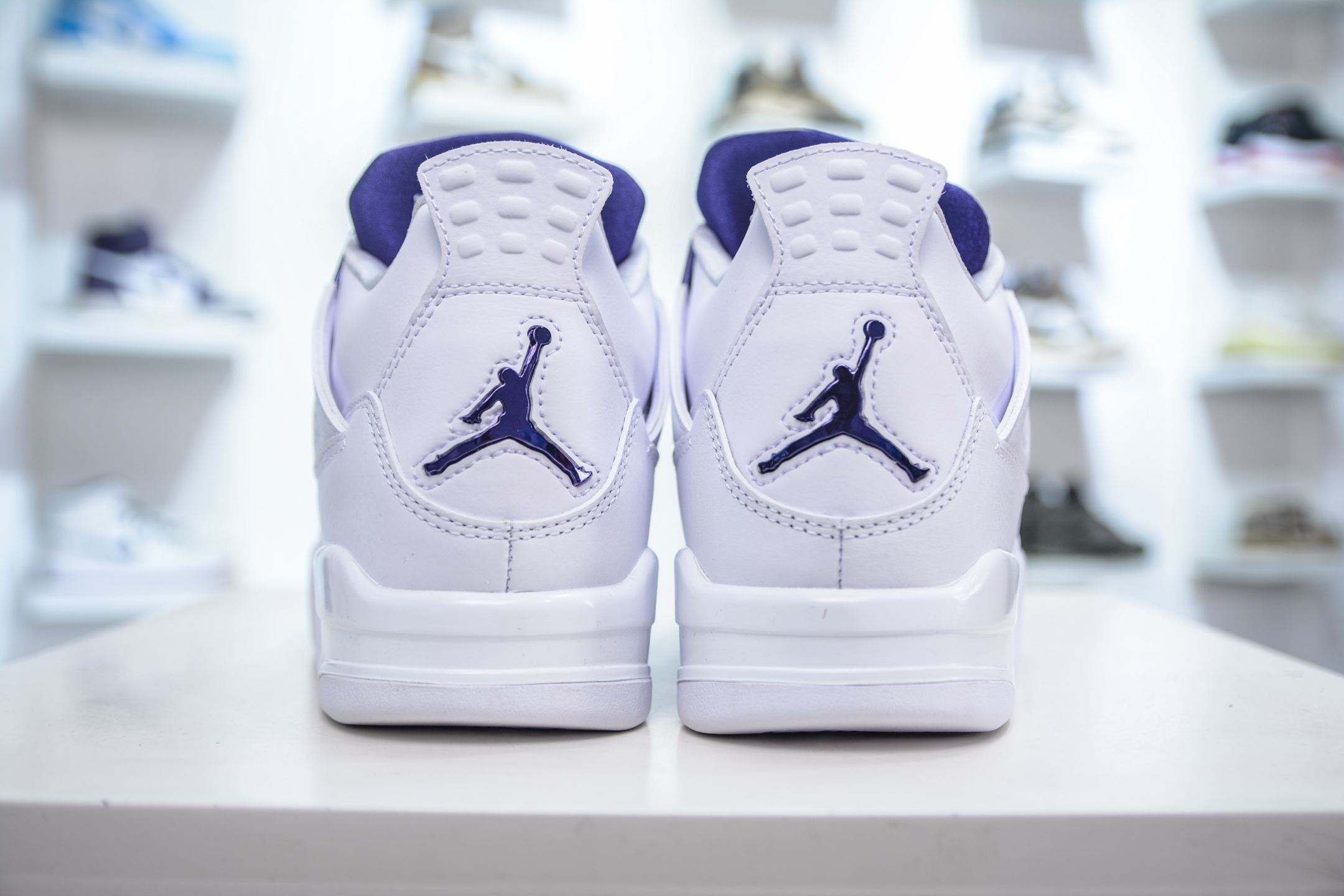  
纯原 Air Jordan AJ4 Retro 白紫 耗时多个月巨作 重金购买原楦原纸板 确保原汁原