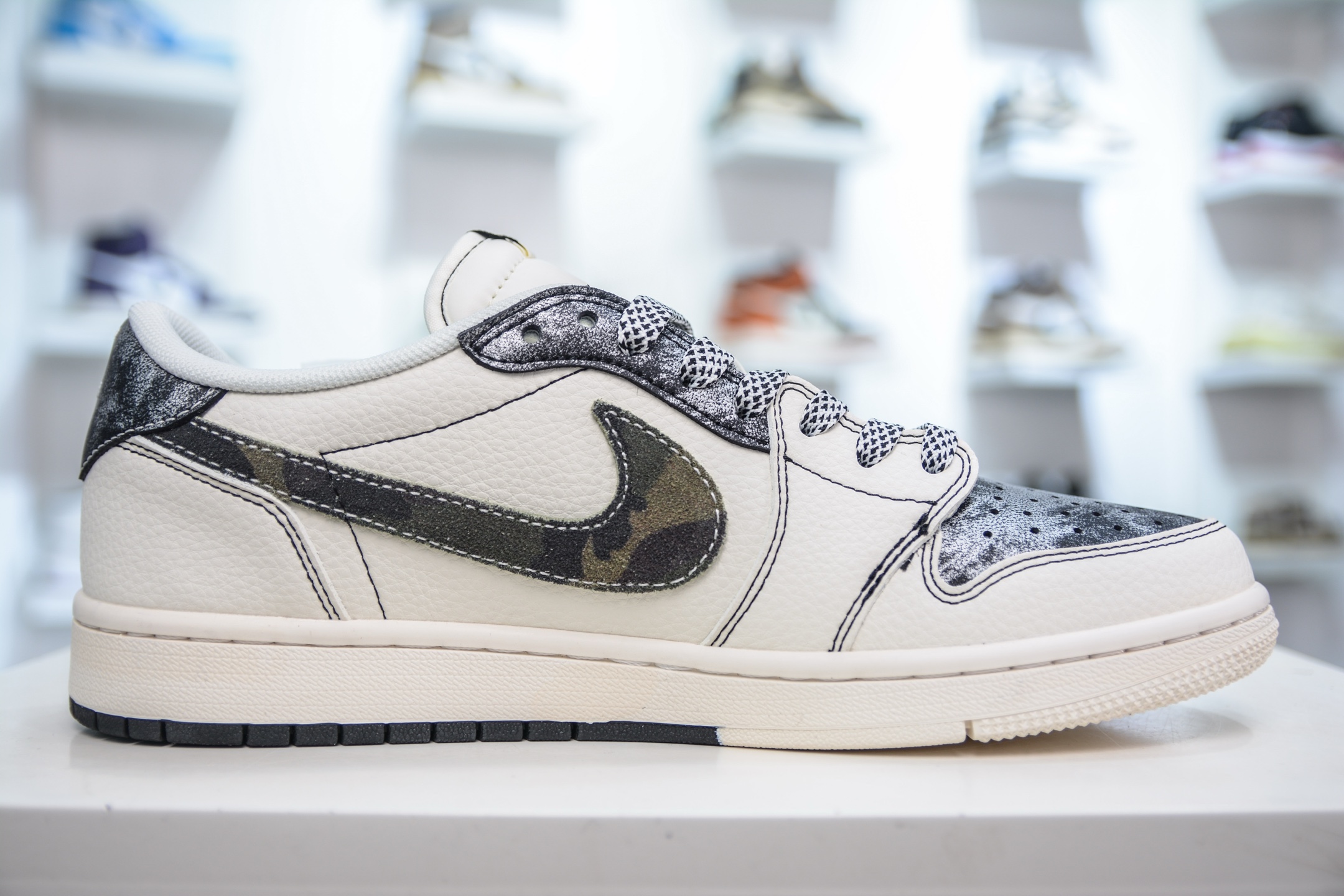 TS x Air Jordan x Stussy Air Jordan 1 Low - Camo Swoosh Custom Sneakers 3 i1747246676804 9674 0 2