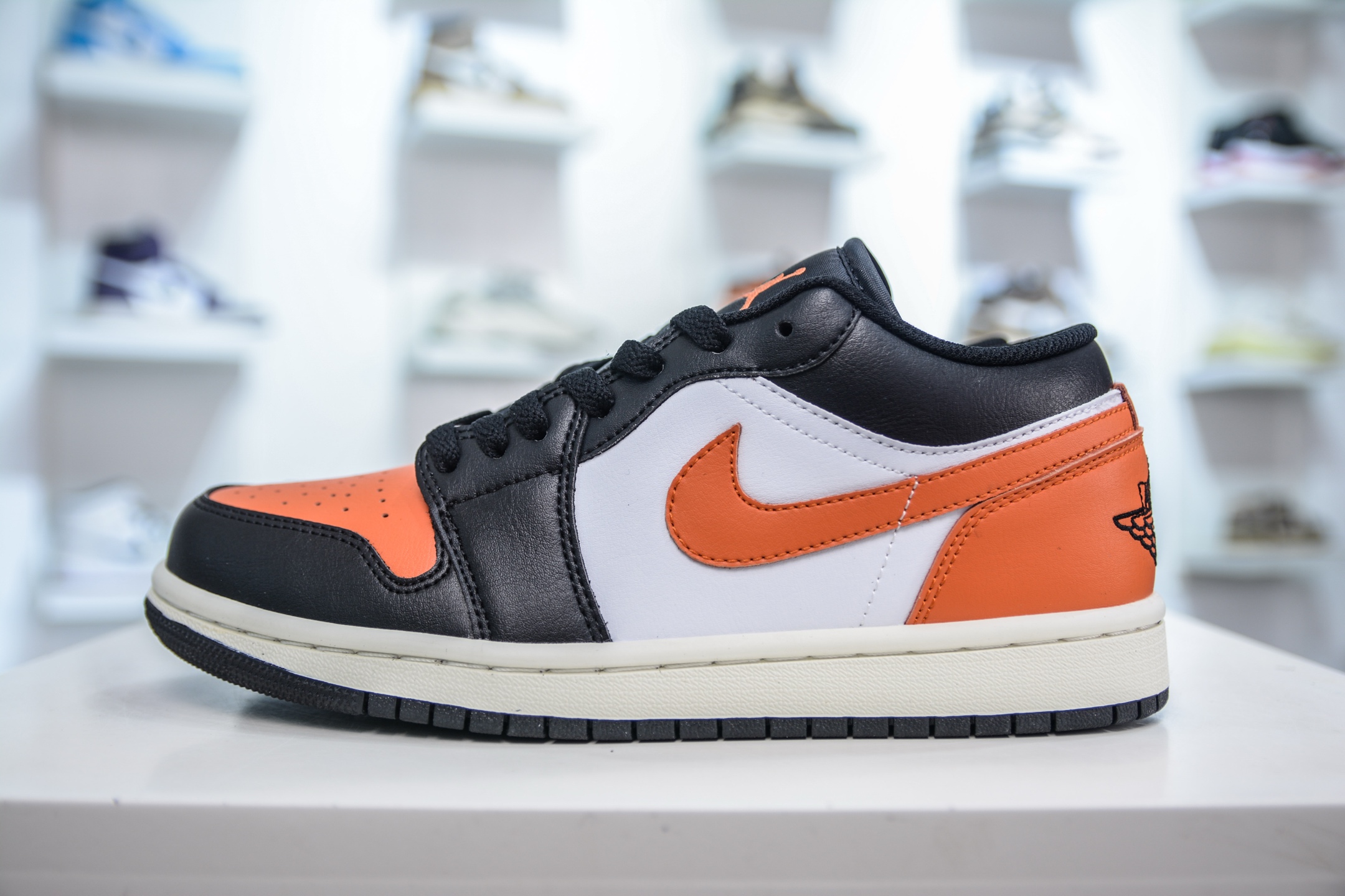 Air Jordan 1 Low Black/White/Orange Basketball Shoes - Style 553558-081 1 i1747247171805 7039 0 0