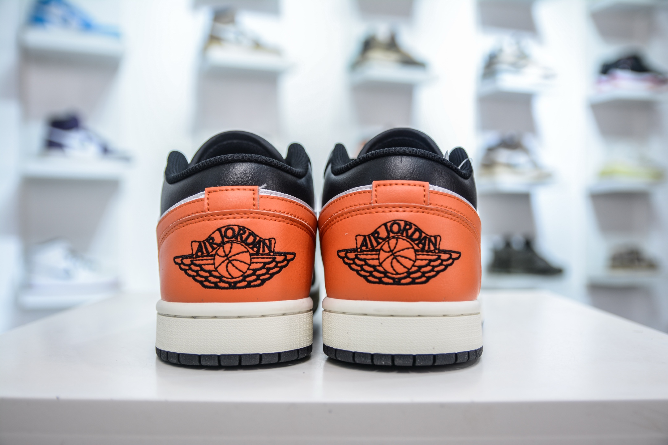 Air Jordan 1 Low Black/White/Orange Basketball Shoes - Style 553558-081 2 i1747247171823 4887 0 1