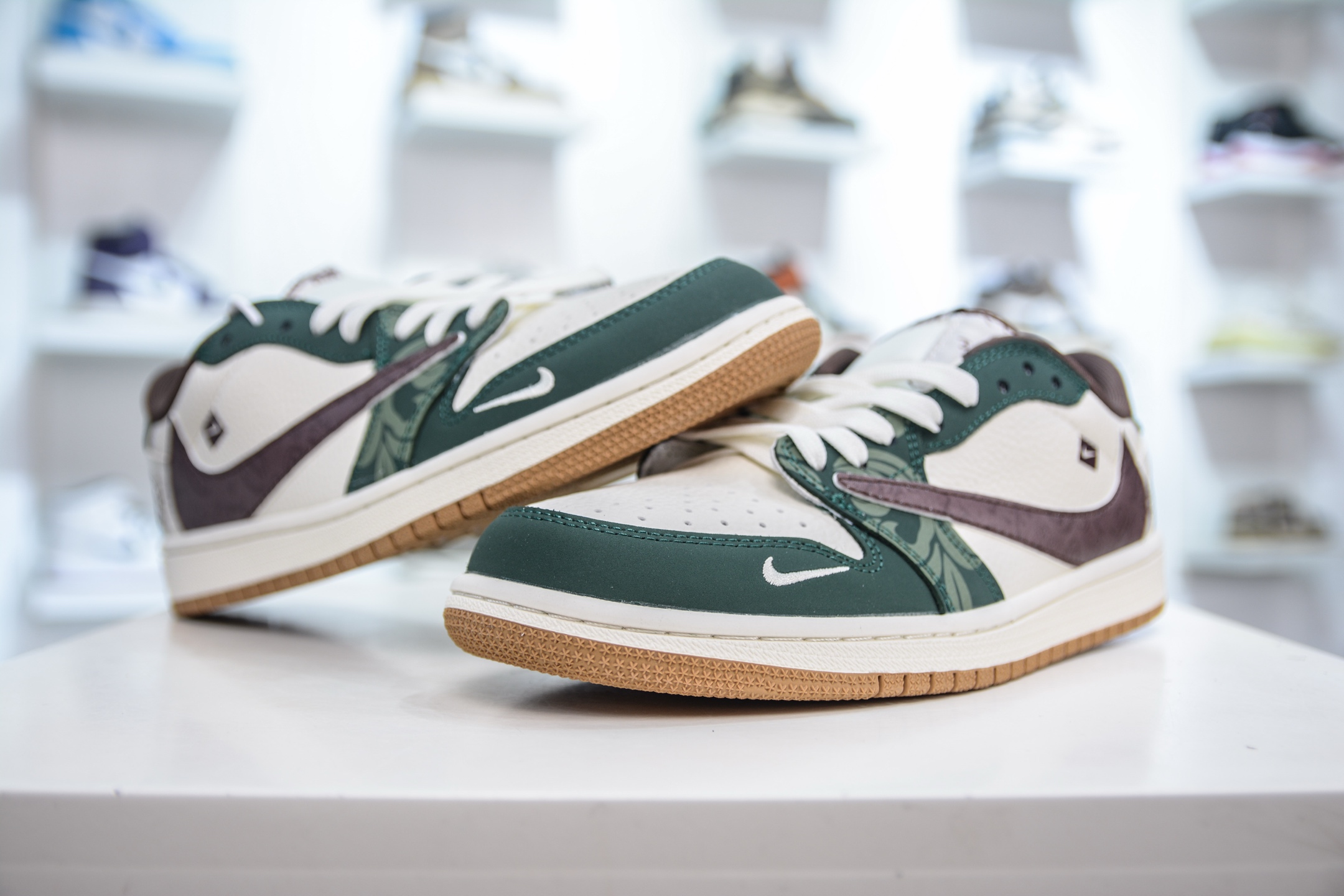 TS x Air Jordan x Chrome Hearts Air Jordan 1 Low - White Green Brown 4 i1747328169710 3274 0 3