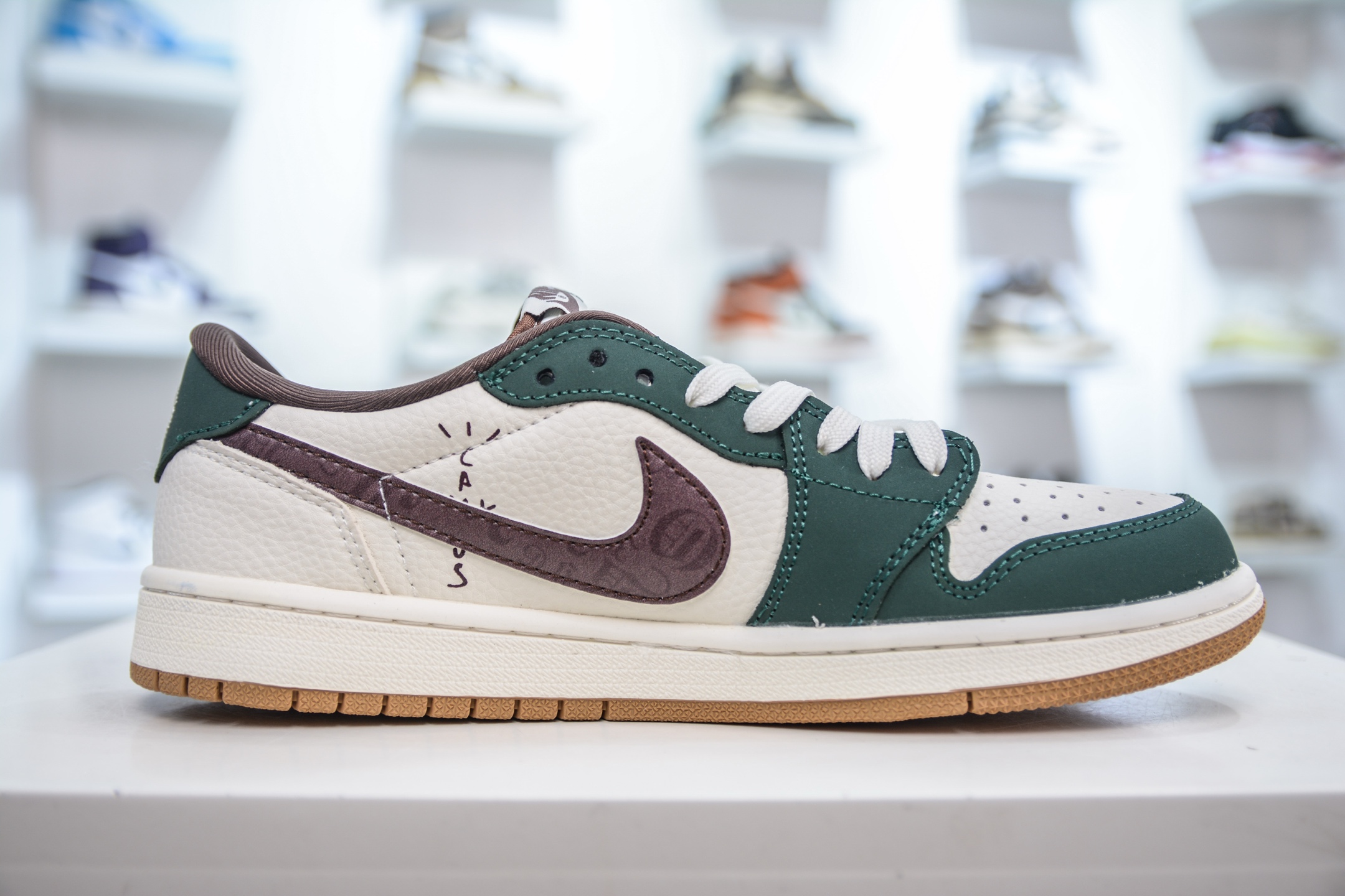 TS x Air Jordan x Chrome Hearts Air Jordan 1 Low - White Green Brown 3 i1747328170895 6662 0 2