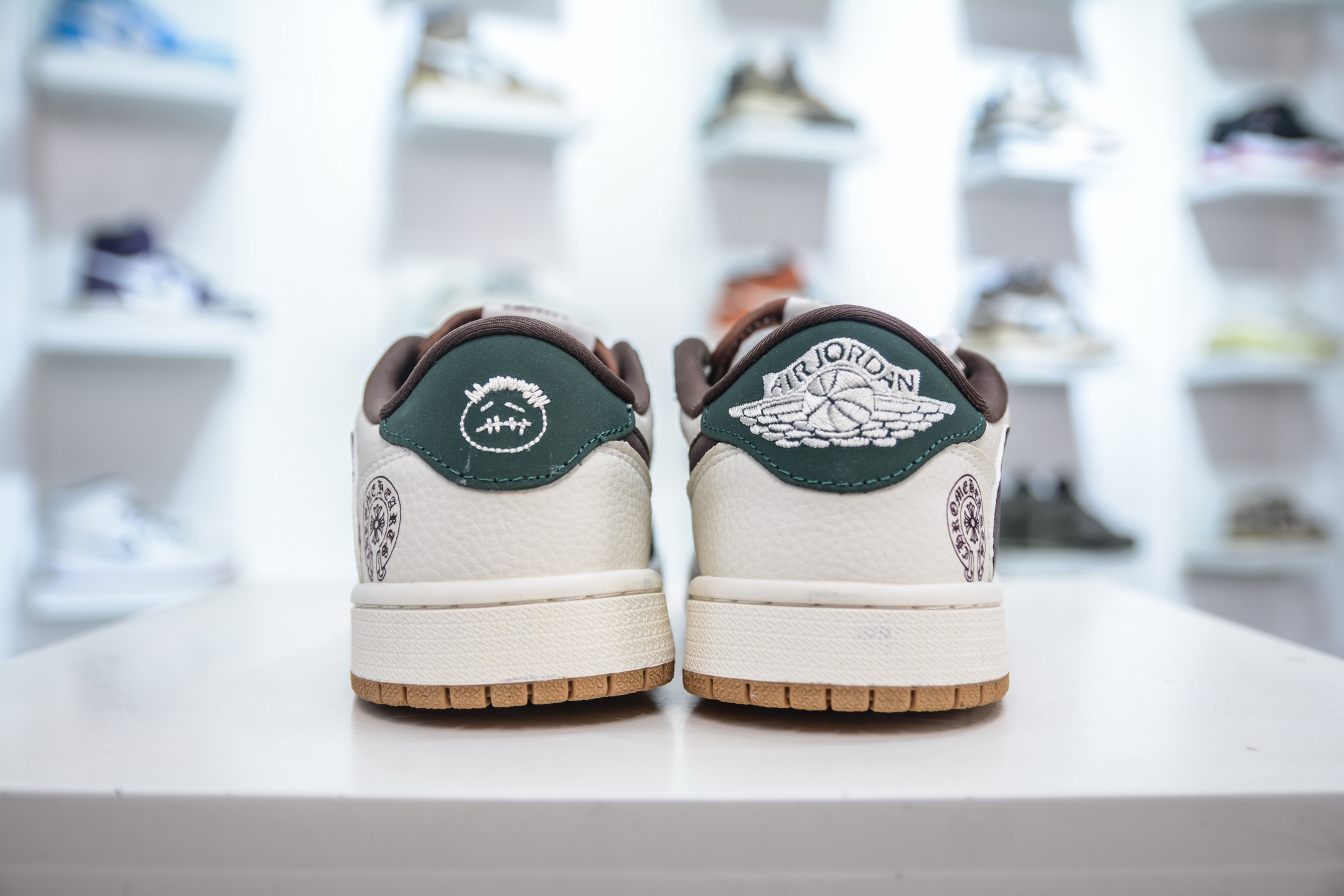 TS x Air Jordan x Chrome Hearts Air Jordan 1 Low - White Green Brown 2 i1747328170904 5909 0 1