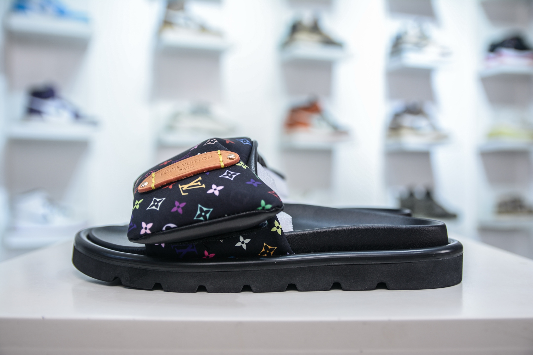 Louis Vuitton Monogram Embossed Comfort Slides Sandals for Women