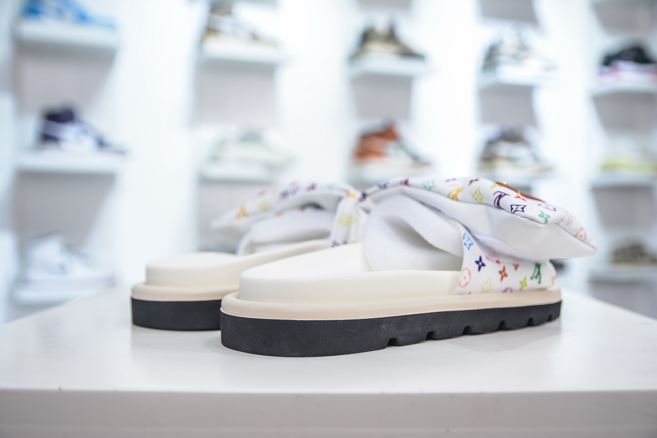 Louis Vuitton Monogram Multicolor Leather Flat Mule Sandal Slides for Women 6 i1747329346991 8390 0 5
