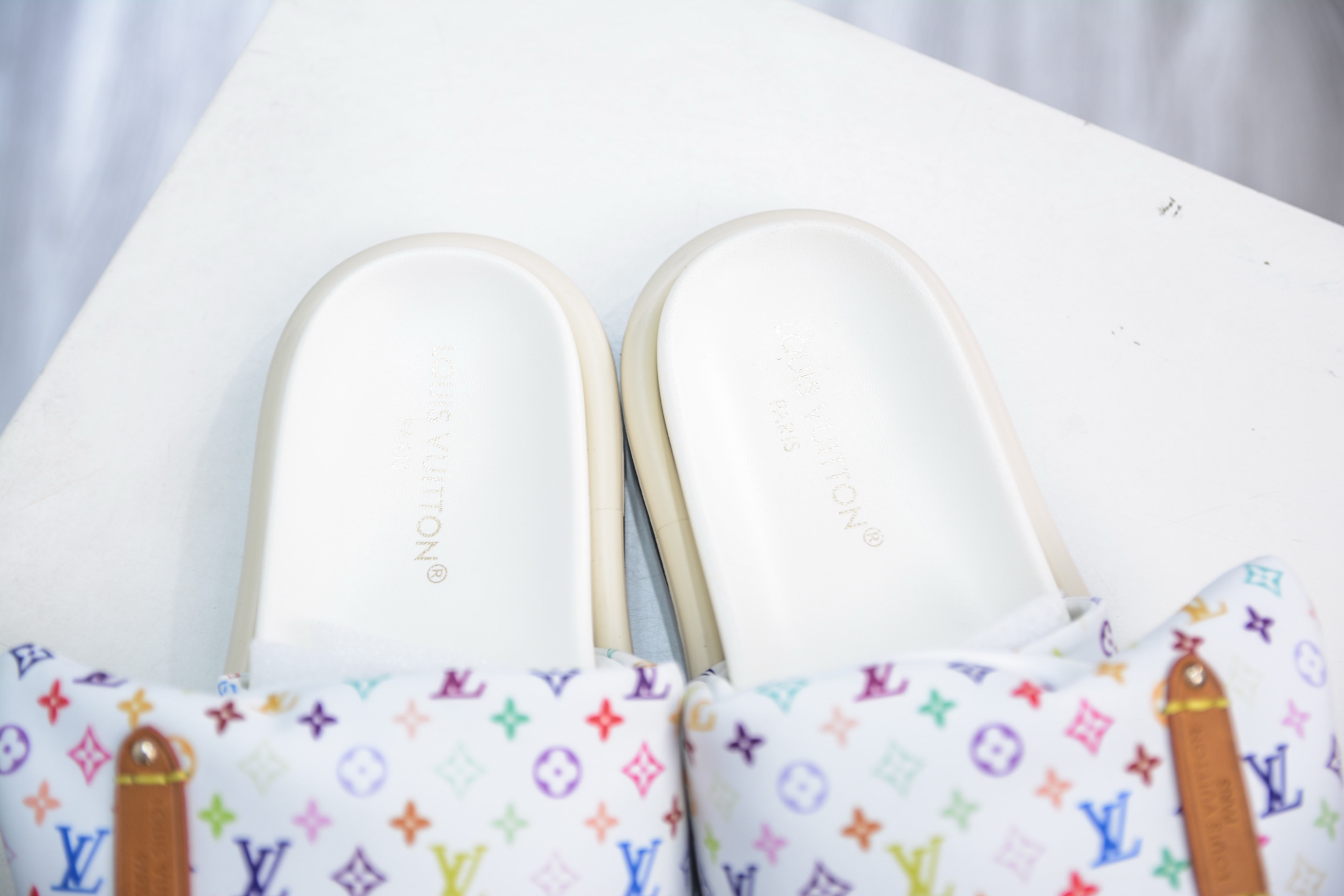 Louis Vuitton Monogram Multicolor Leather Flat Mule Sandal Slides for Women 8 i1747329346994 9981 0 7