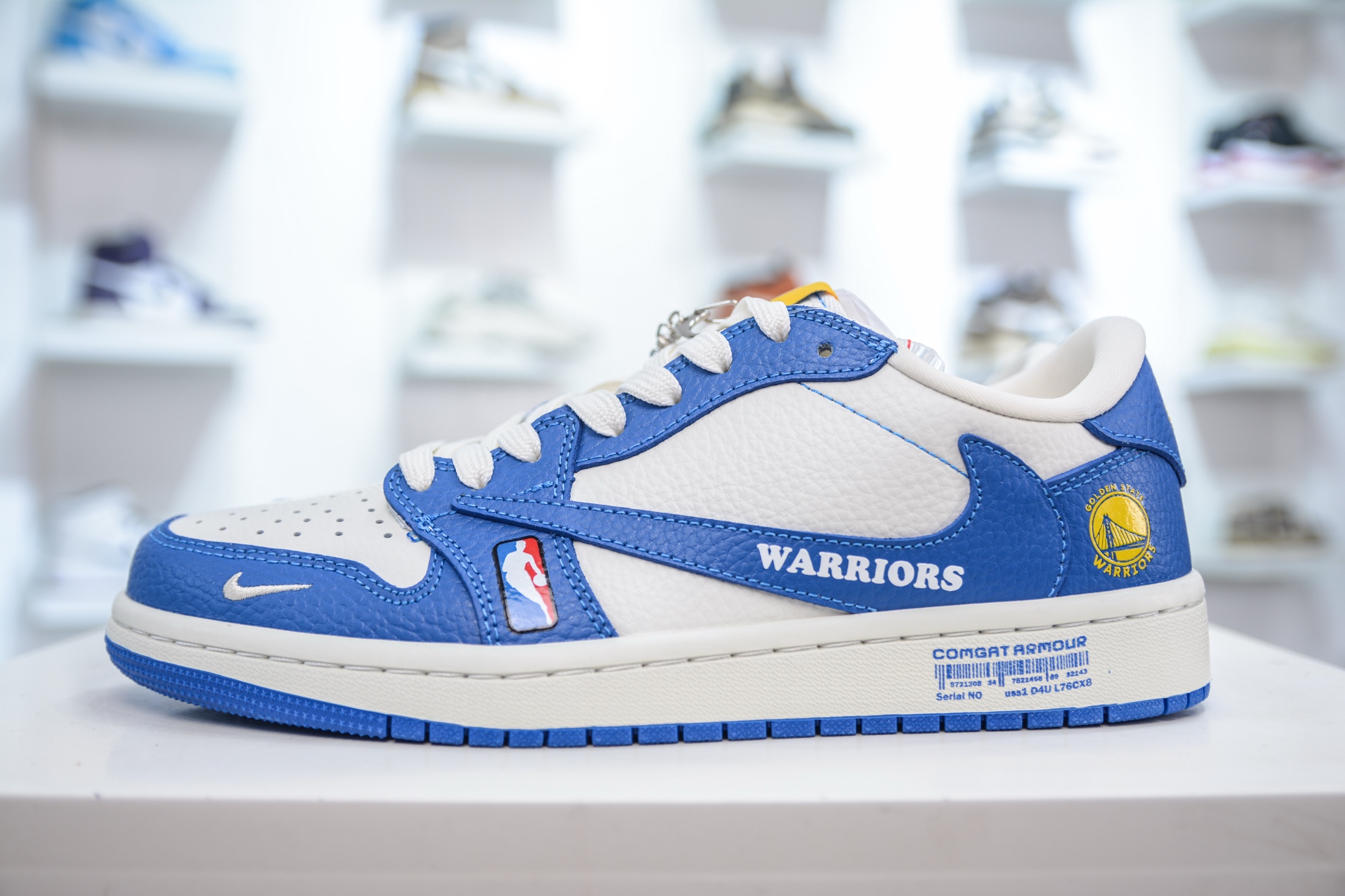270 Travis Scott x Fragment Design x Air Jordan 1 Low OG SP AJ1 金州勇士队联名-白蓝 SC9207-025