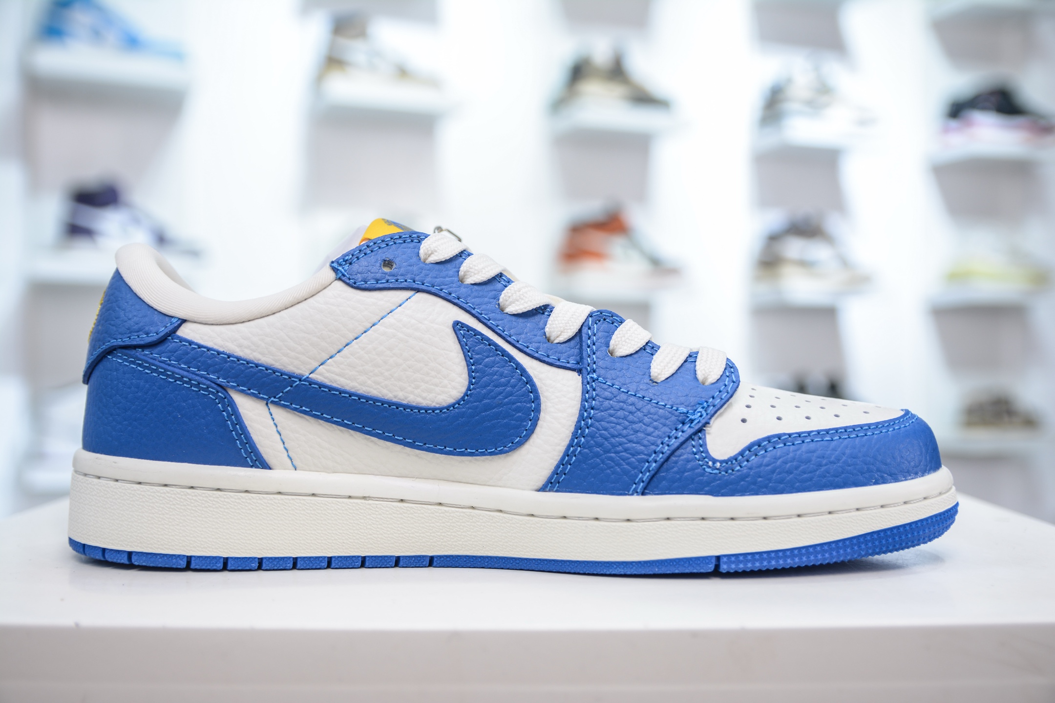 270 Travis Scott x Fragment Design x Air Jordan 1 Low OG SP AJ1 金州勇士队联名-白蓝 SC9207-025
