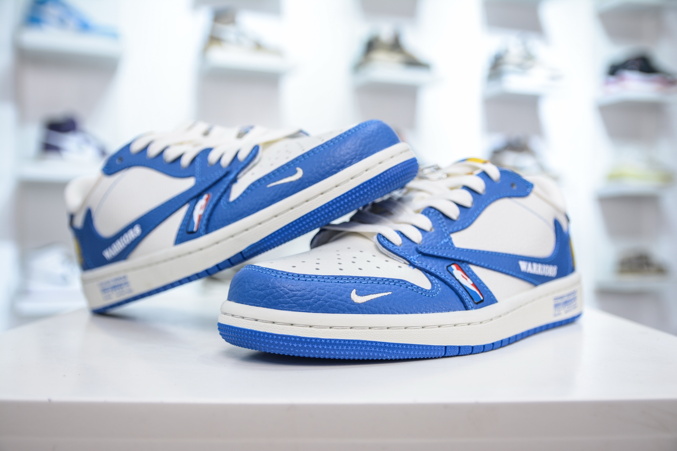270 Travis Scott x Fragment Design x Air Jordan 1 Low OG SP AJ1 金州勇士队联名-白蓝 SC9207-025