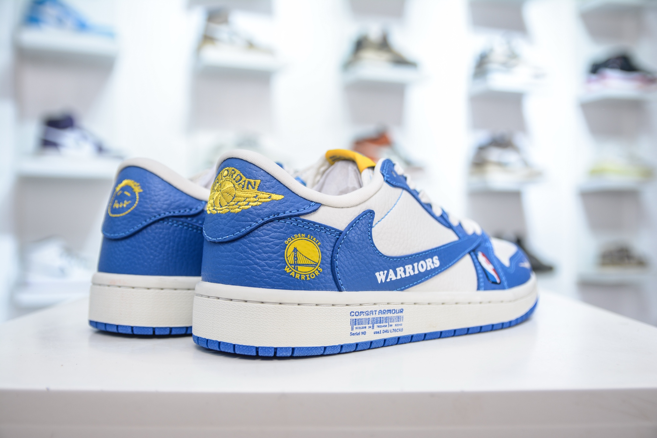 270 Travis Scott x Fragment Design x Air Jordan 1 Low OG SP AJ1 金州勇士队联名-白蓝 SC9207-025