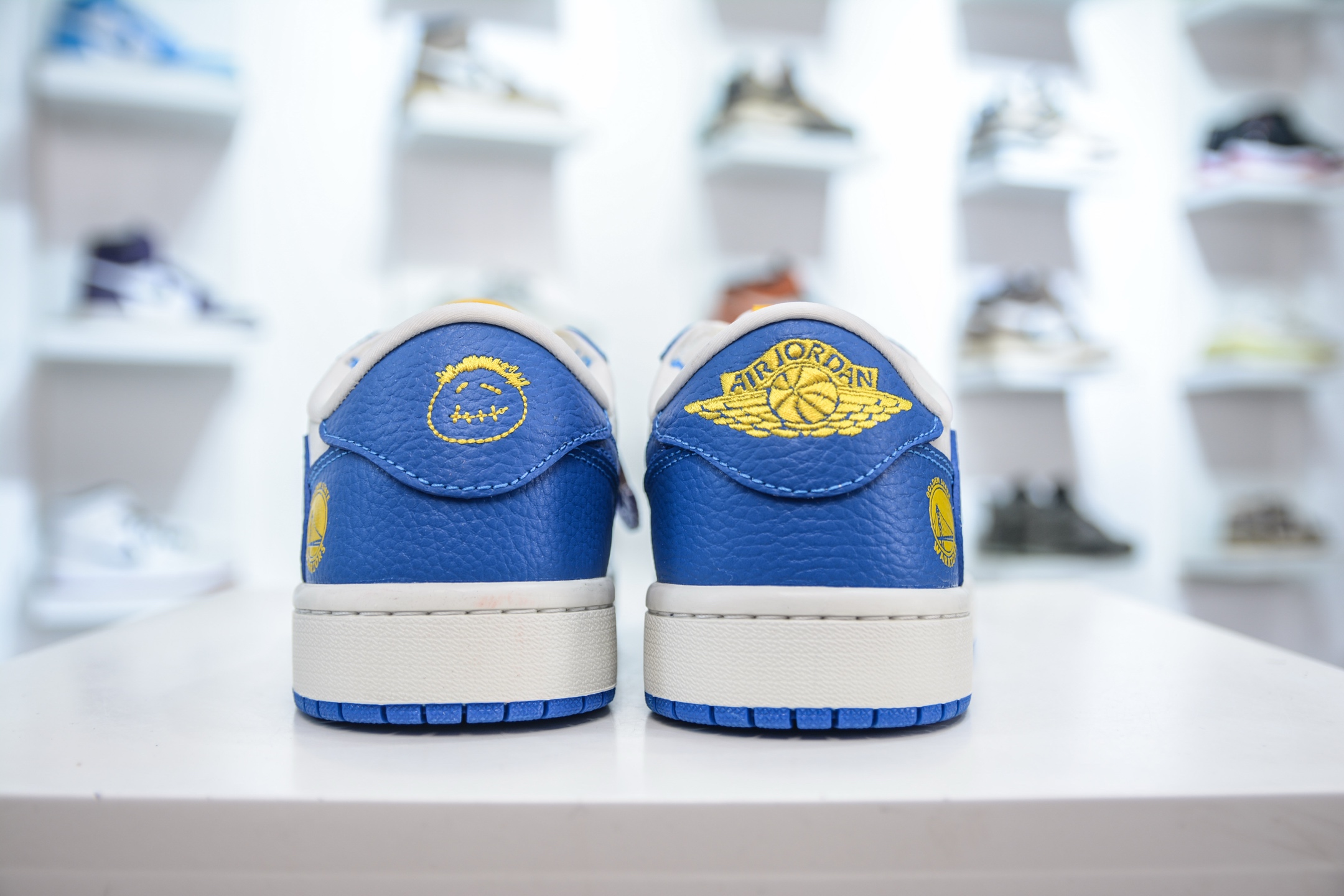 270 Travis Scott x Fragment Design x Air Jordan 1 Low OG SP AJ1 金州勇士队联名-白蓝 SC9207-025