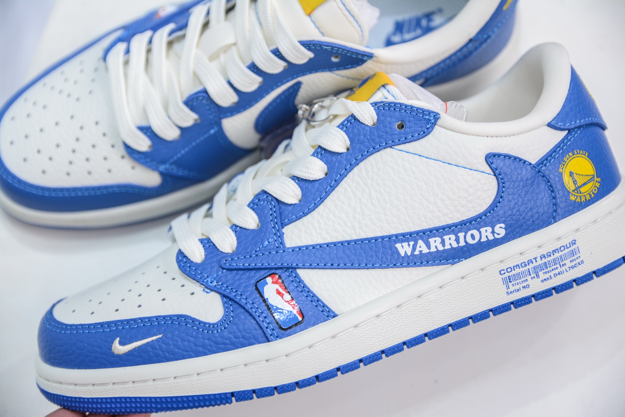 270 Travis Scott x Fragment Design x Air Jordan 1 Low OG SP AJ1 金州勇士队联名-白蓝 SC9207-025