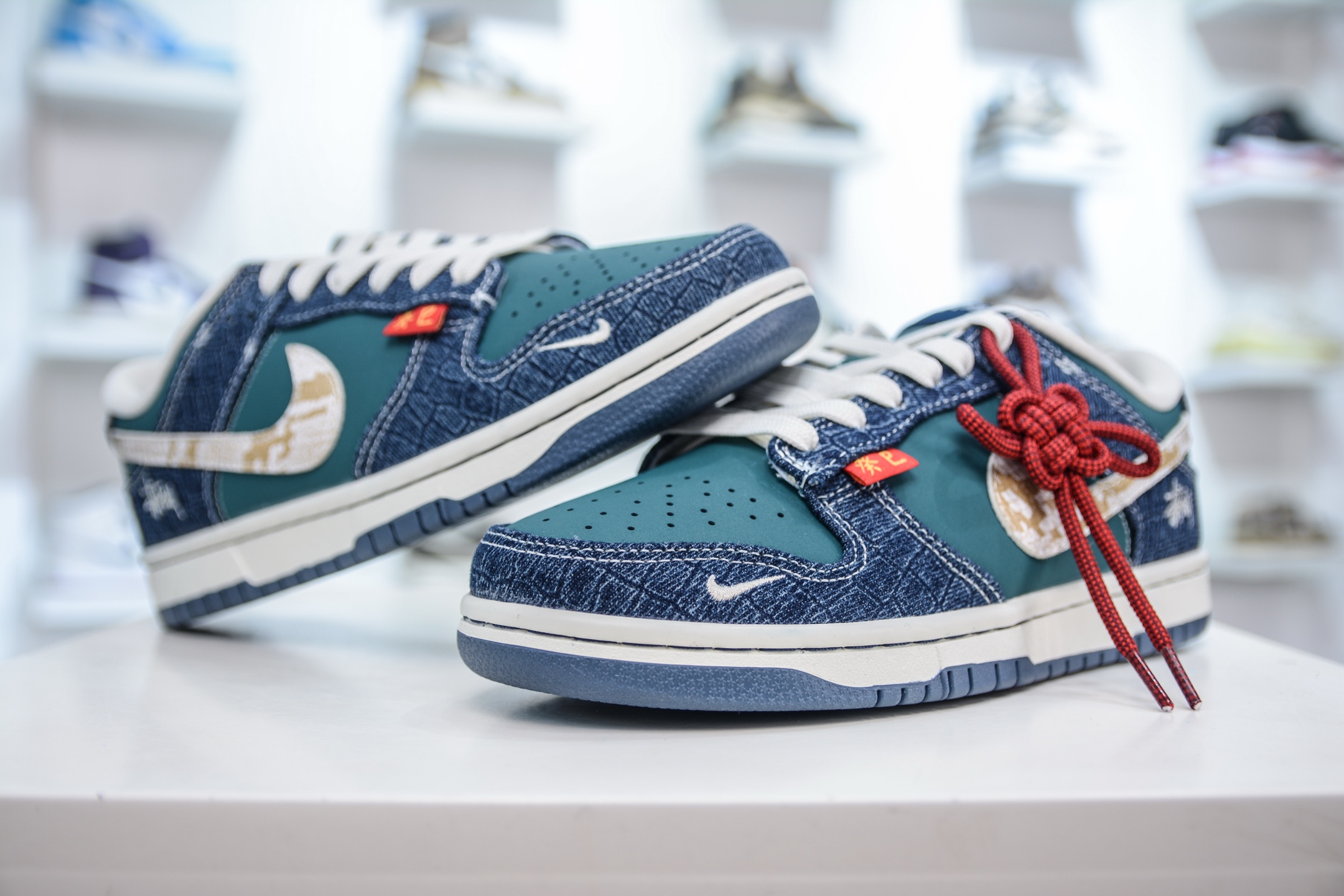Stussy x NIKE Dunk Low 低帮蛇年限定 斯图西联名-藏青蓝米白蛇纹勾 CH8311-283