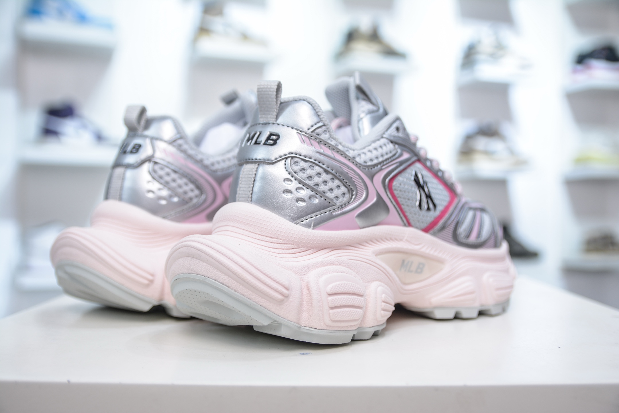 MLB Winner Chunky Sneakers Pink, Silver Lightweight Breathable Mesh Size 36-39 6 i1747590621689 3034 0 5