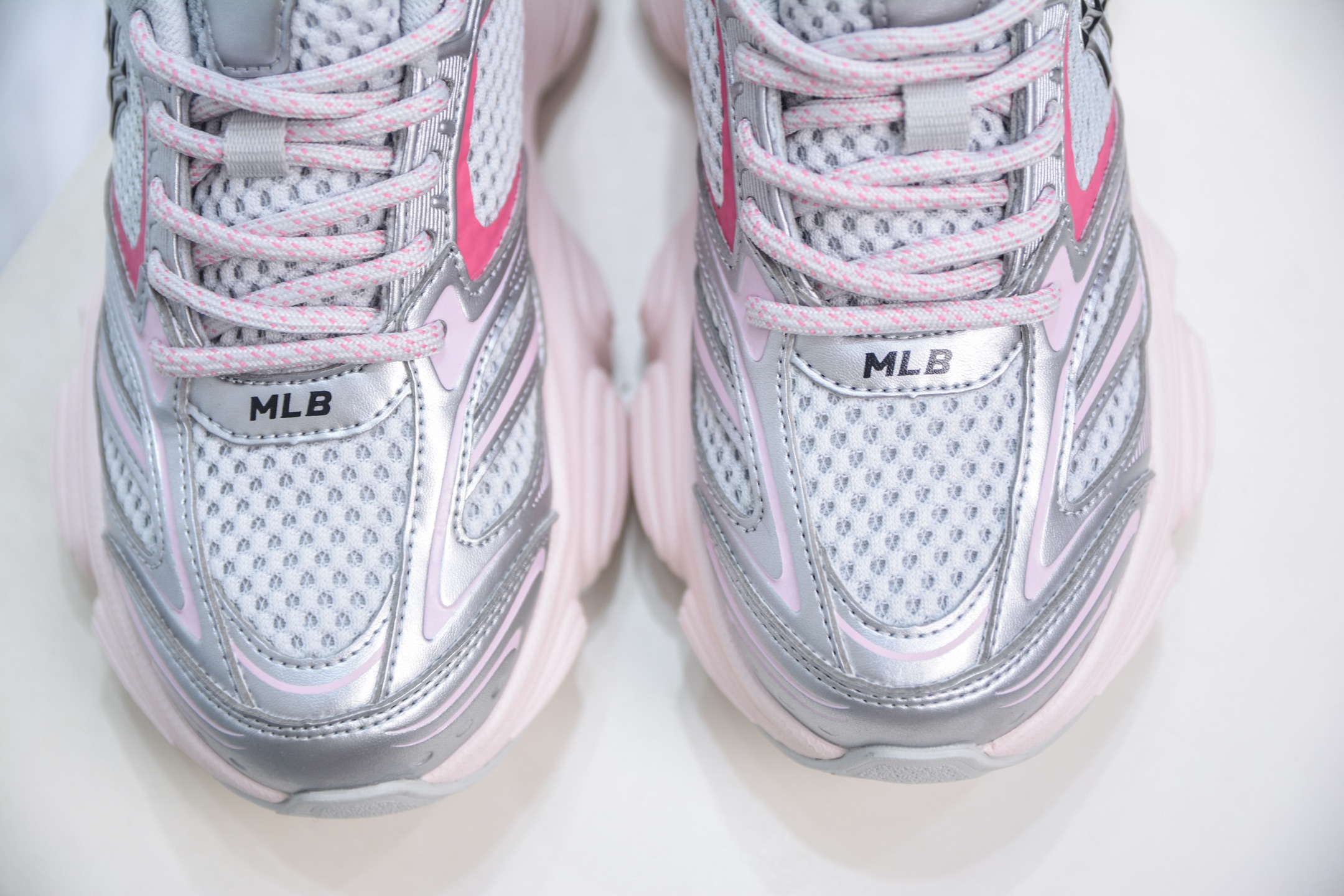 MLB Winner Chunky Sneakers Pink, Silver Lightweight Breathable Mesh Size 36-39 9 i1747590628575 3127 0 8
