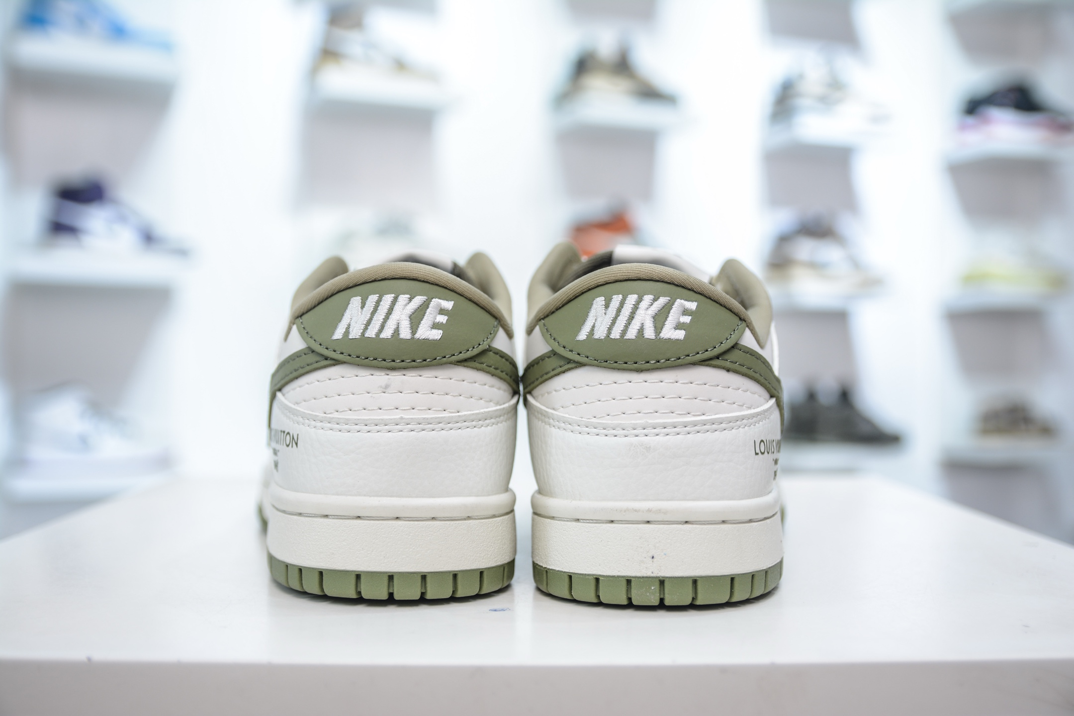 Nike SB Dunk Low x Louis Vuitton Collab - White Matcha Green Sneakers 2 i1747591071760 7866 0 1