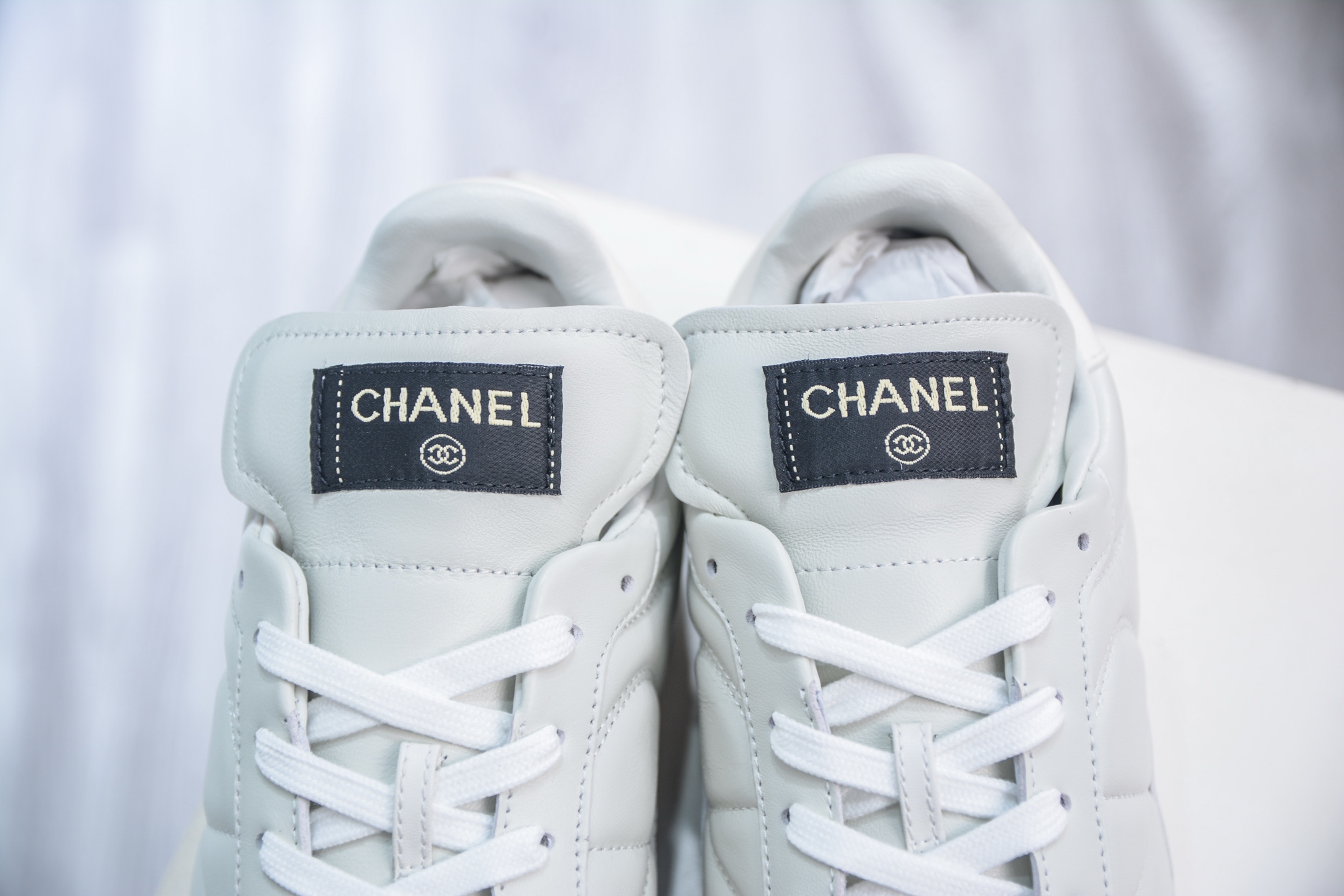 Chanel Women's White Leather & Suede Round Toe Low Top Sneakers 8 i1747594065169 4544 0 7