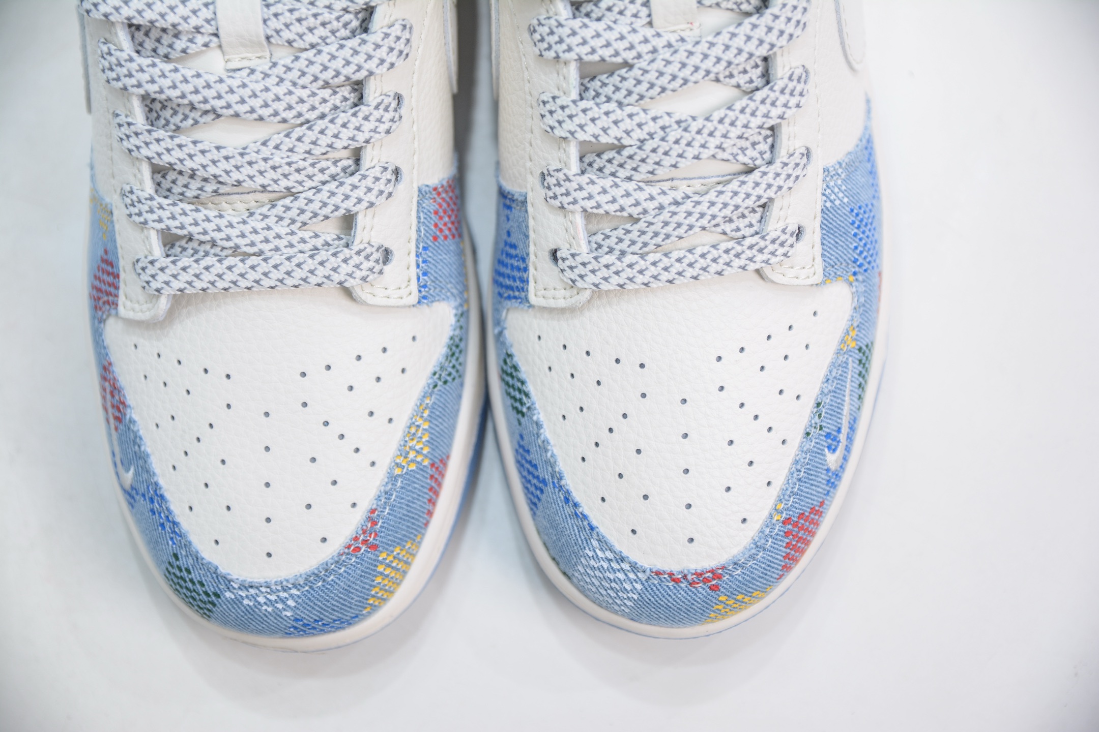 280 Nike SB Dunk Low x Louis Vuitton LV联名-白蓝格子牛仔 FC1688-231