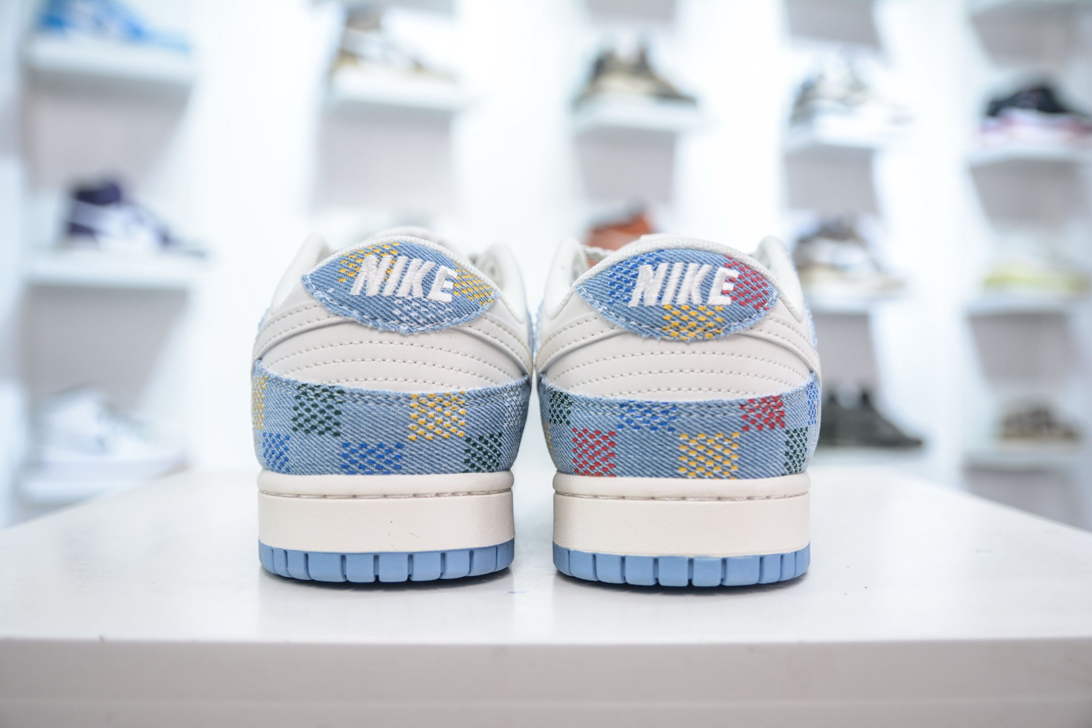 280 Nike SB Dunk Low x Louis Vuitton LV联名-白蓝格子牛仔 FC1688-231