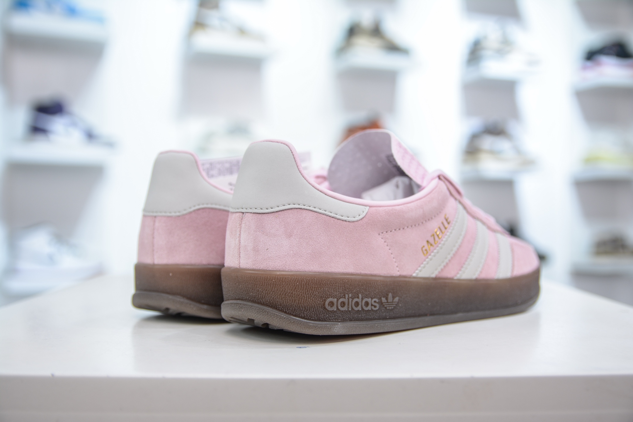 200 CS版 AD Original Gazelle Indoor Trainers 瞪羚室内鞋系列低帮复古百搭休闲运动德训风板鞋 粉黑色 JI2716