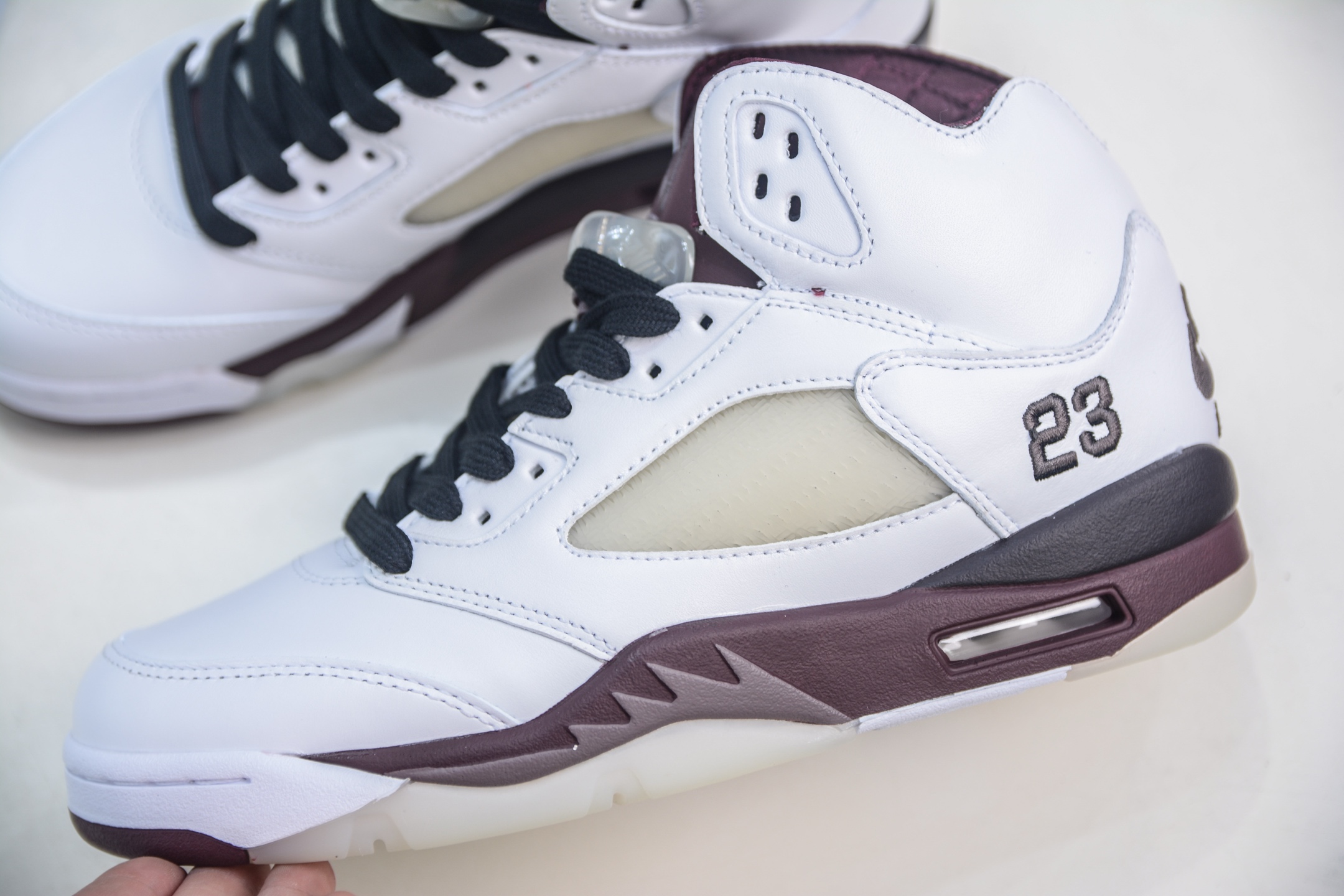 360 F版 A Ma Maniére x Air Jordan 5 Retro”Burgundy Crush” AJ5代 复刻白红棕 IB1528-100