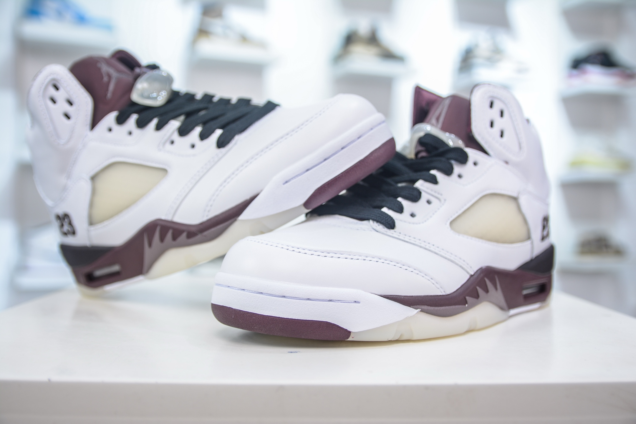 360 F版 A Ma Maniére x Air Jordan 5 Retro”Burgundy Crush” AJ5代 复刻白红棕 IB1528-100