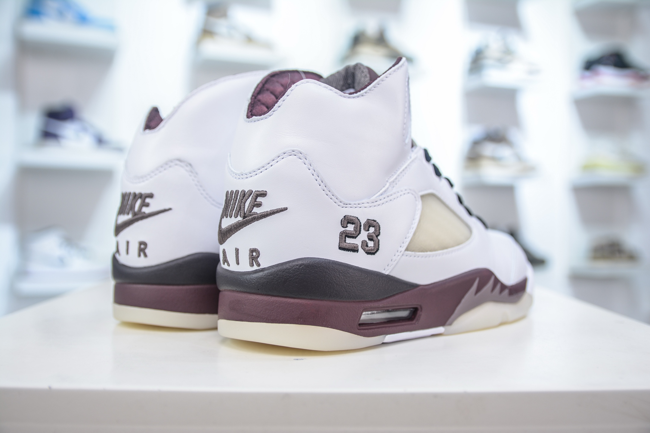 360 F版 A Ma Maniére x Air Jordan 5 Retro”Burgundy Crush” AJ5代 复刻白红棕 IB1528-100