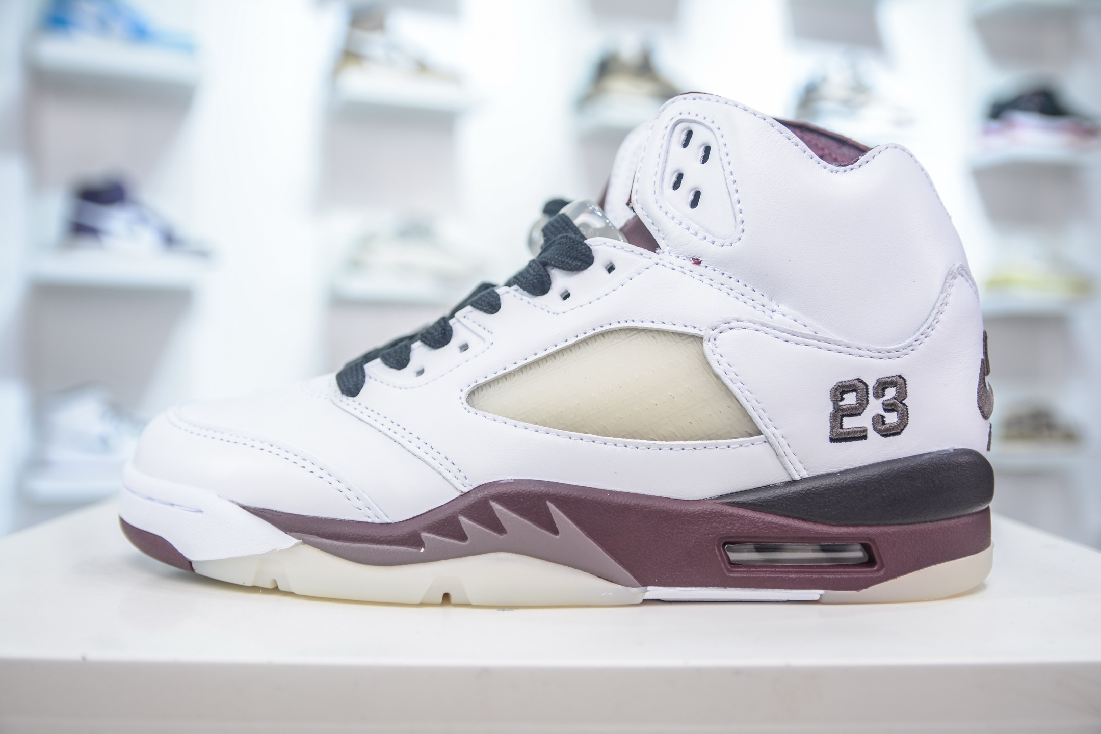 360 F版 A Ma Maniére x Air Jordan 5 Retro”Burgundy Crush” AJ5代 复刻白红棕 IB1528-100