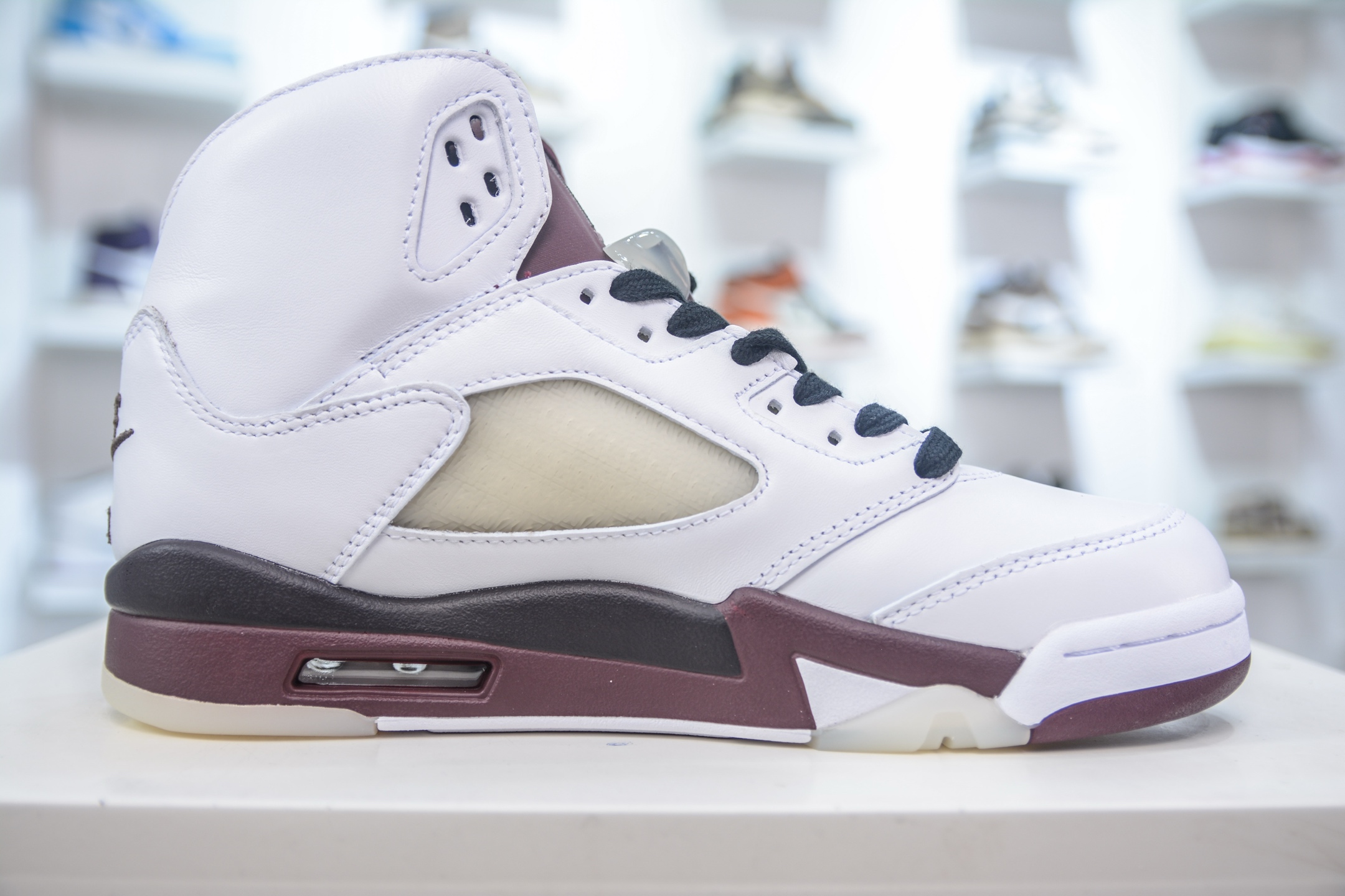 360 F版 A Ma Maniére x Air Jordan 5 Retro”Burgundy Crush” AJ5代 复刻白红棕 IB1528-100