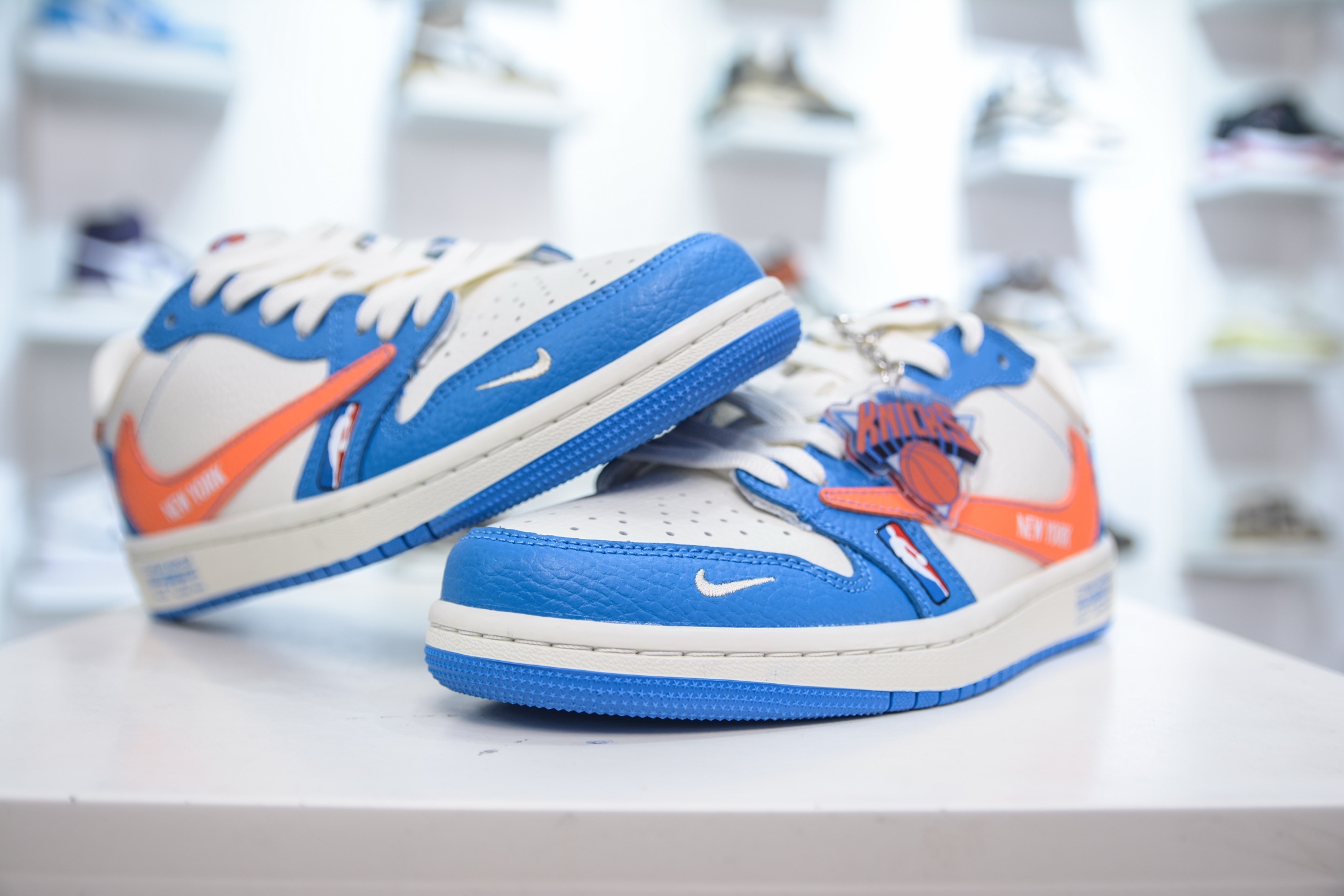 Travis Scott x Fragment Design x Air Jordan 1 Low OG SP AJ1 纽约尼克斯联名-白蓝橙勾 SC9207-028