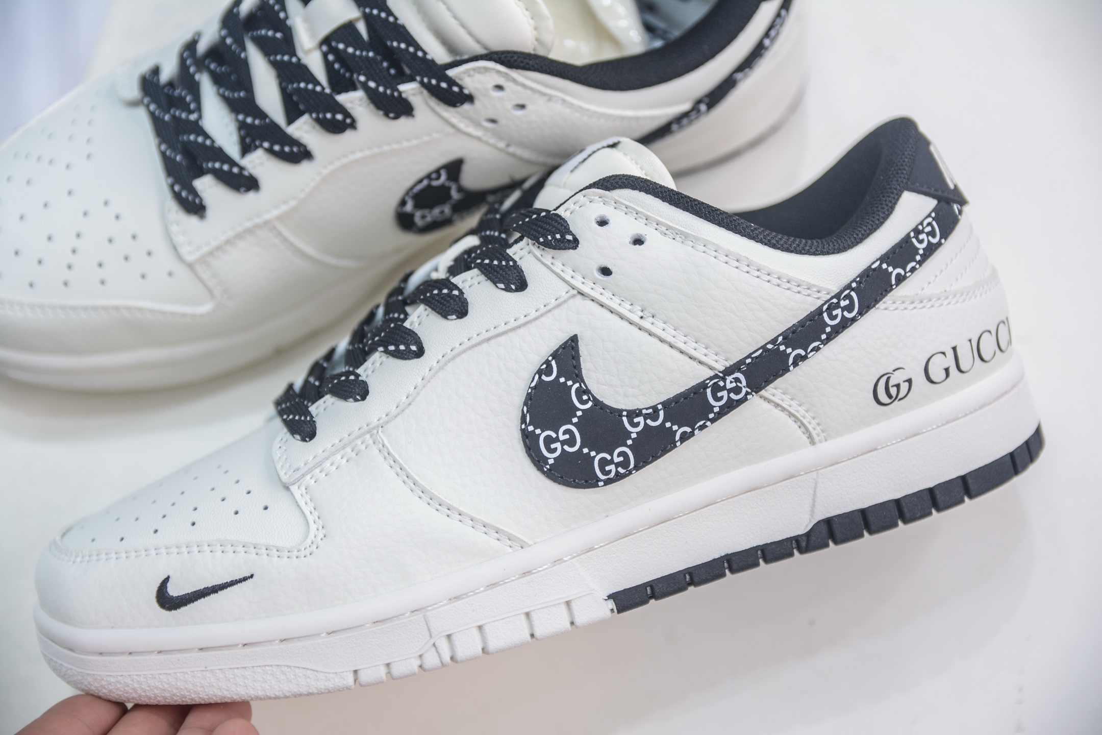 280 Nike SB Dunk Low x GUCCI 古驰联名-米白黑钩 XD6188-048