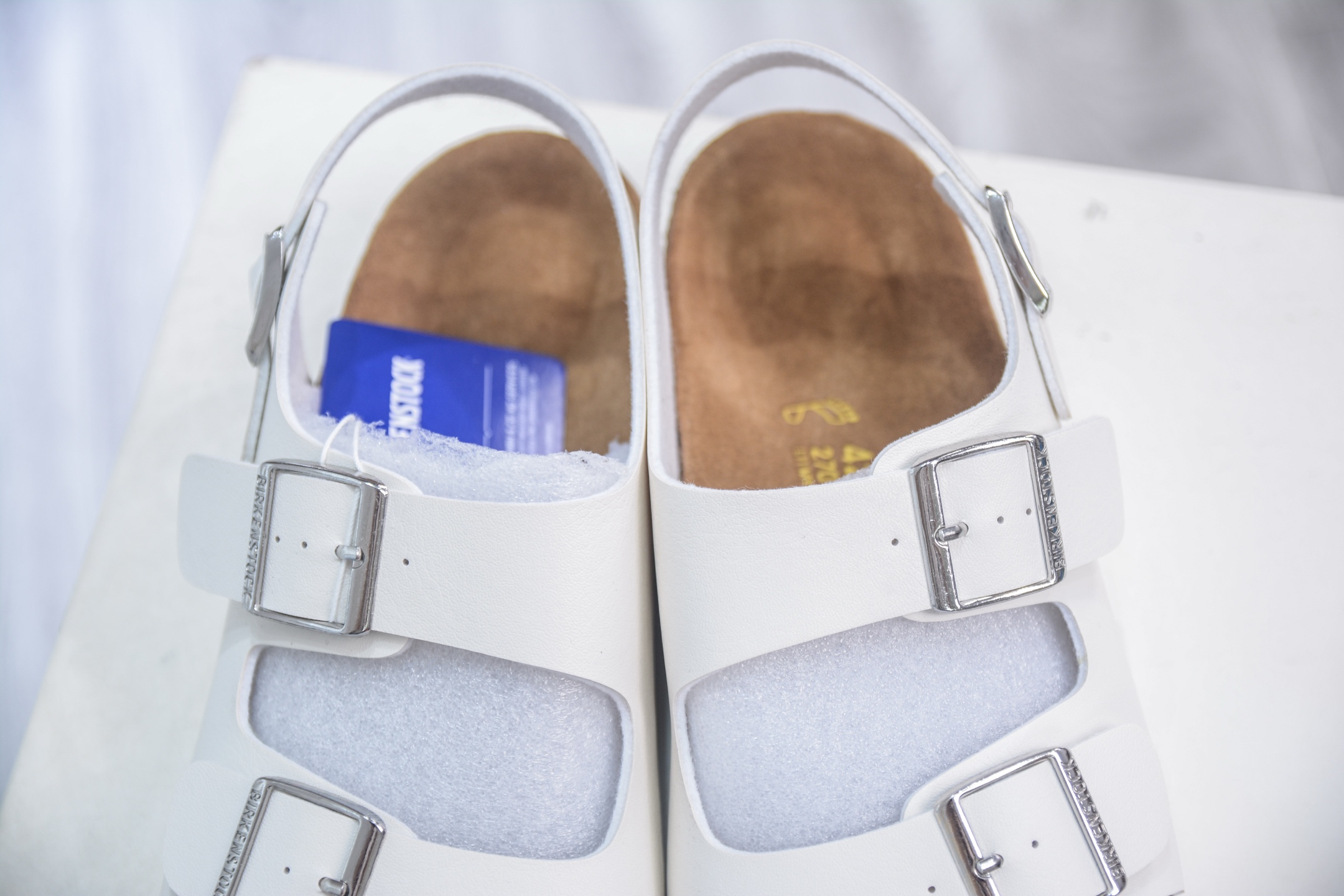 Birkenstock Milano White Leather Sandals Adjustable Strap Comfort Unisex Style 9 i1748015384538 8090 0 7