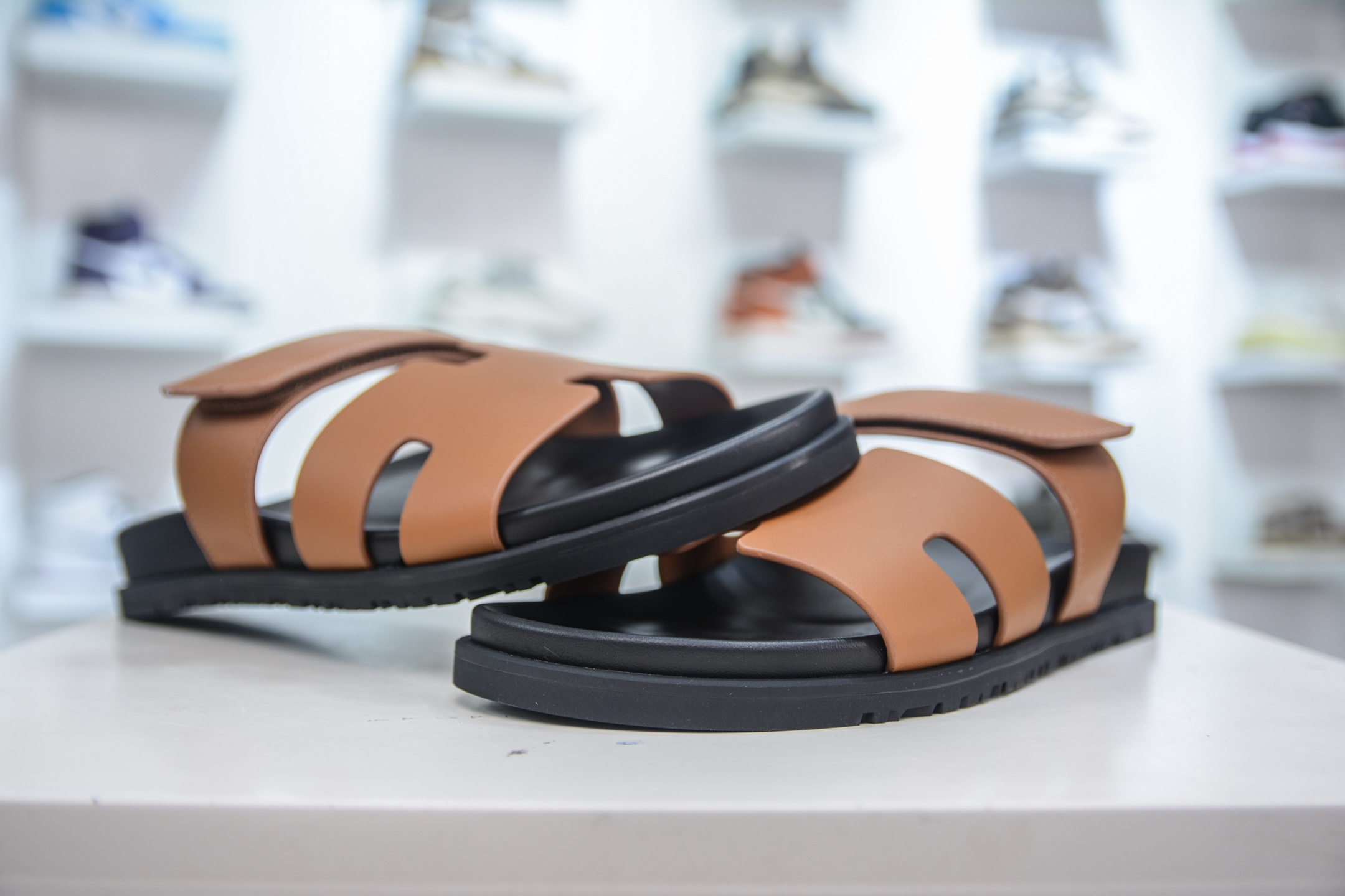 Hermes Chypre Flat Leather Sandals | Comfortable Slides for Women 4 i1748015666467 4319 0 3