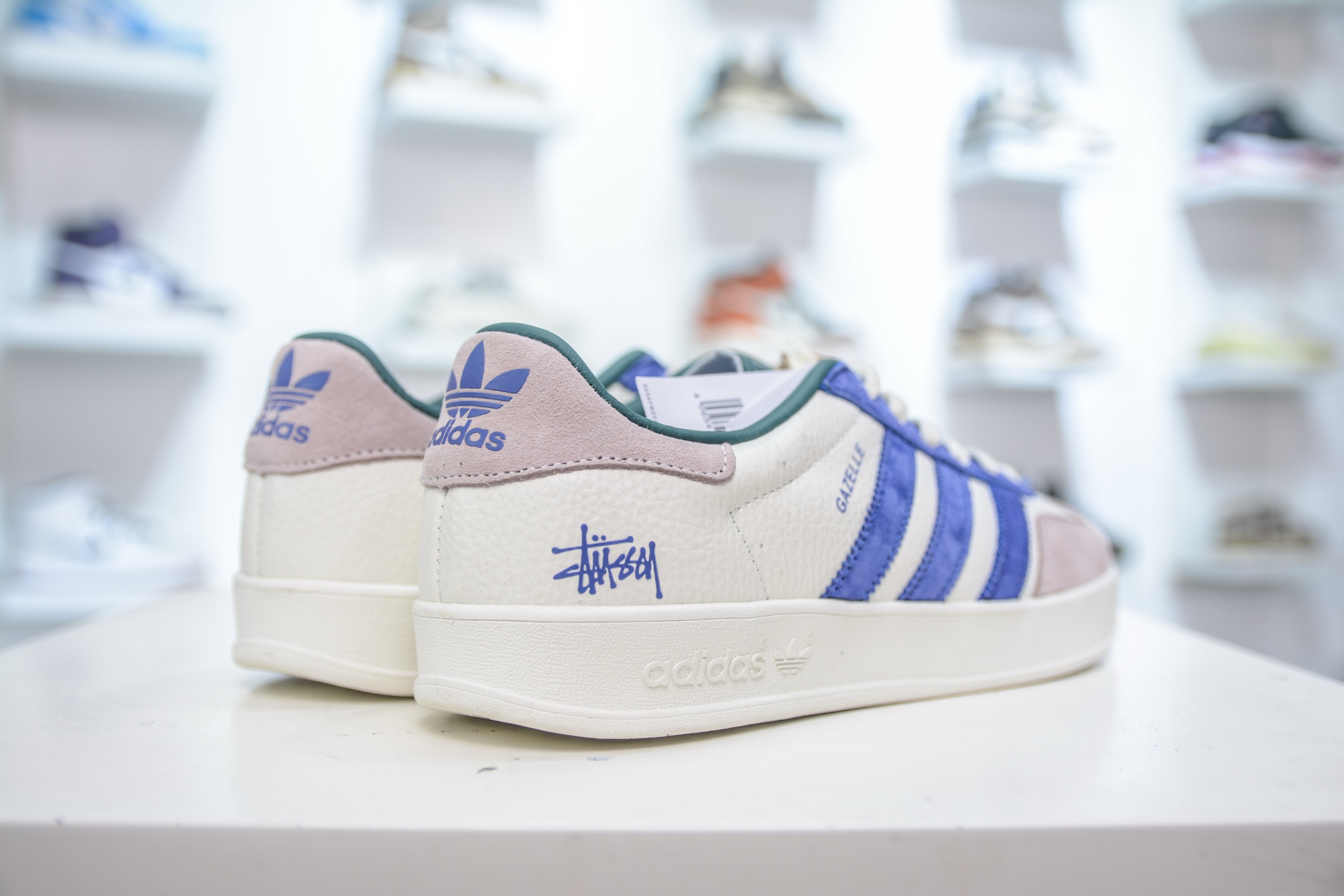 adidas Originals Gazelle INdoor x Stussy 三叶草休闲防滑耐磨低帮板鞋 DD6601