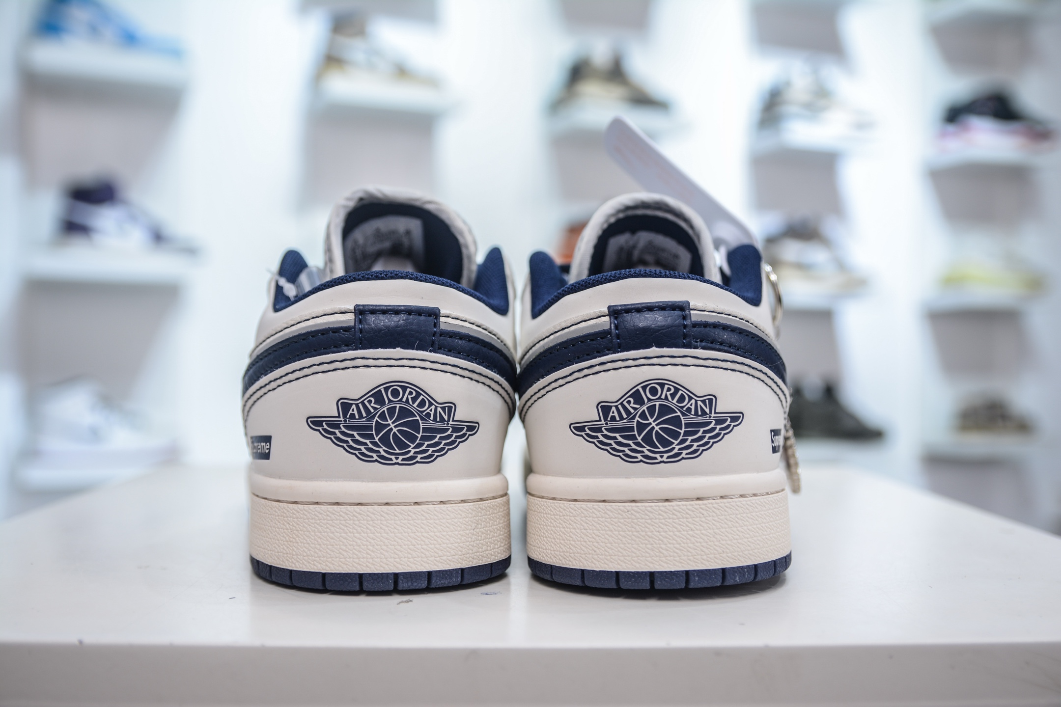 Air Jordan 1 Retro Low x Supreme SUP联名-米蓝勾 XX3168-176