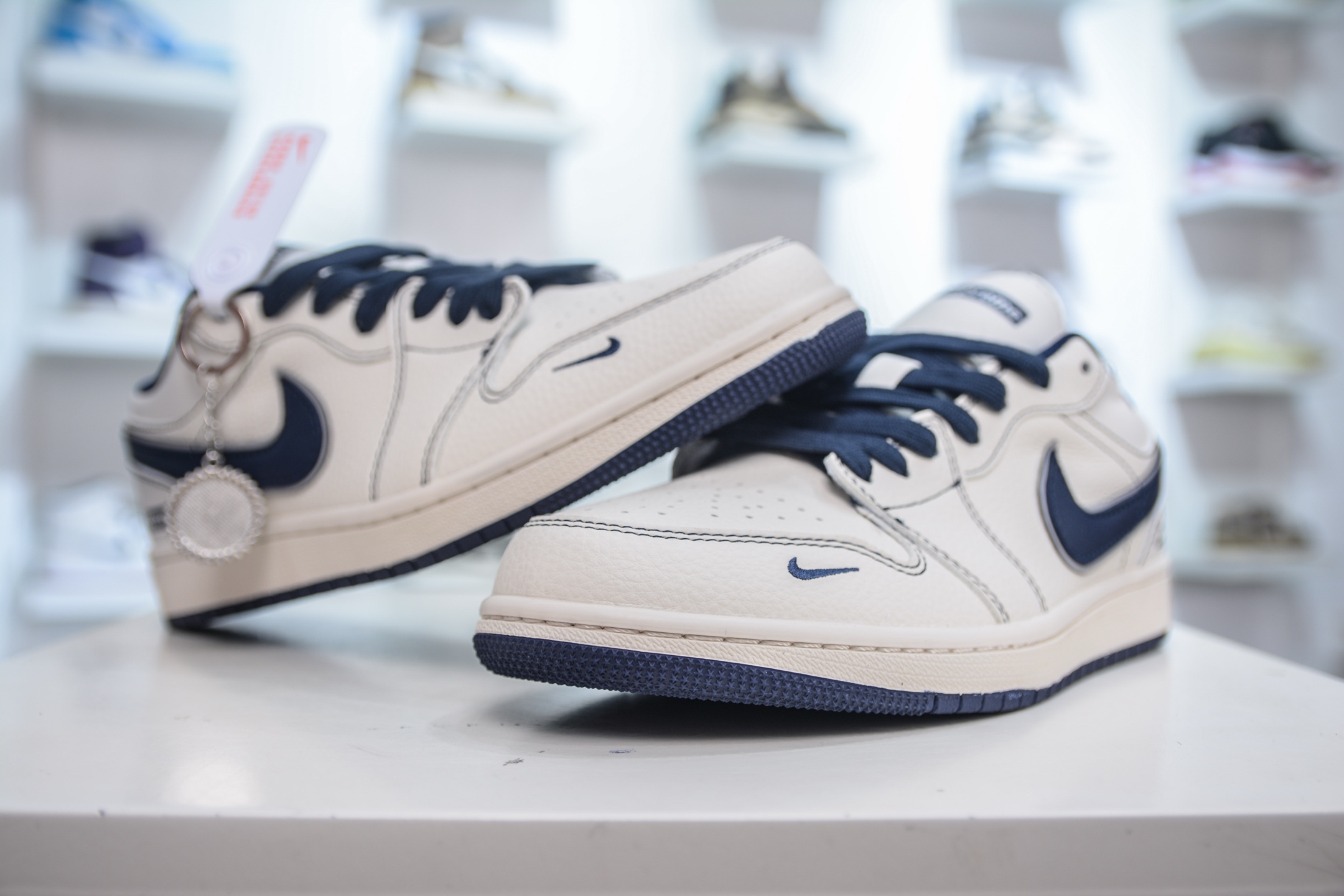 Air Jordan 1 Retro Low x Supreme SUP联名-米蓝勾 XX3168-176