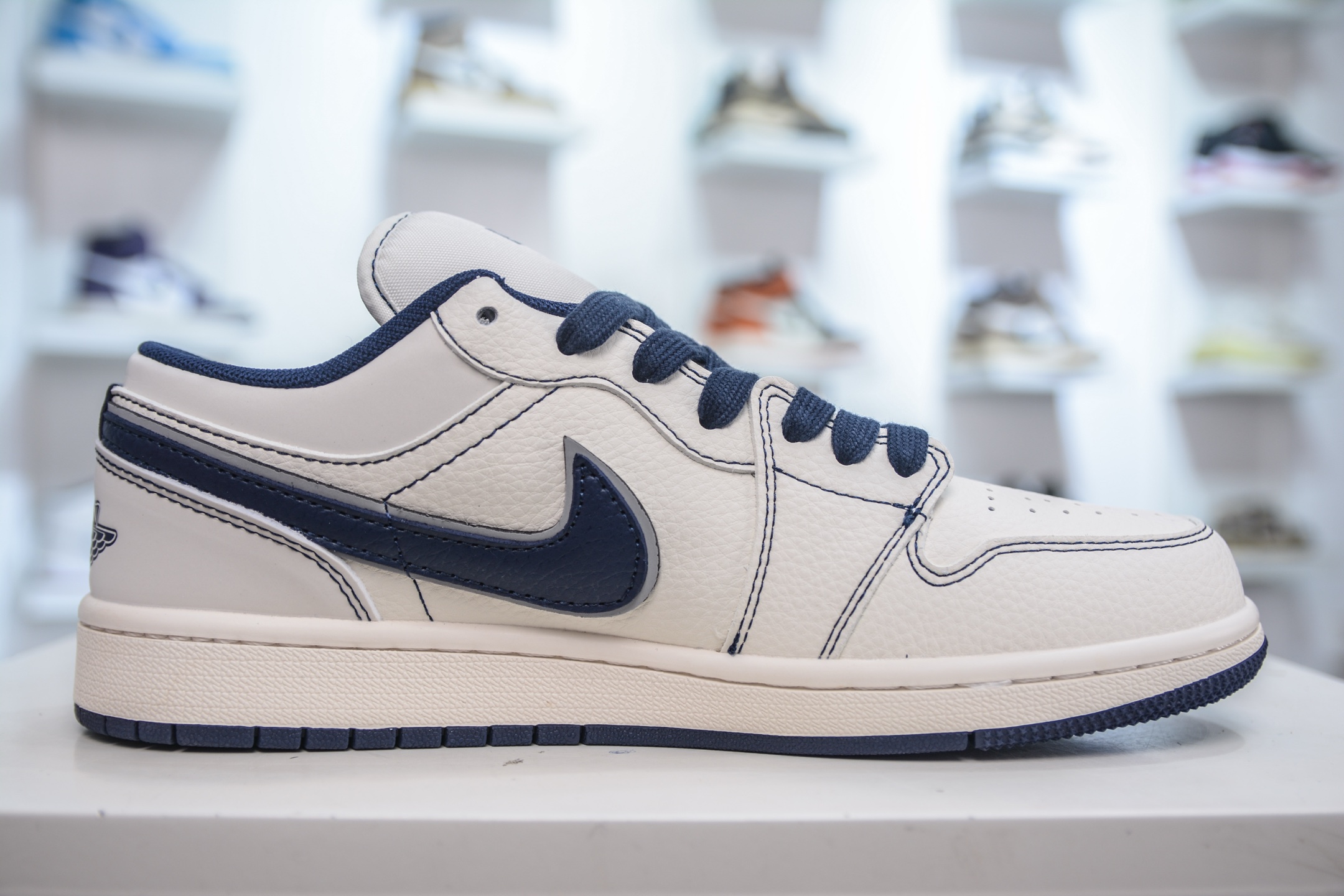 Air Jordan 1 Retro Low x Supreme SUP联名-米蓝勾 XX3168-176