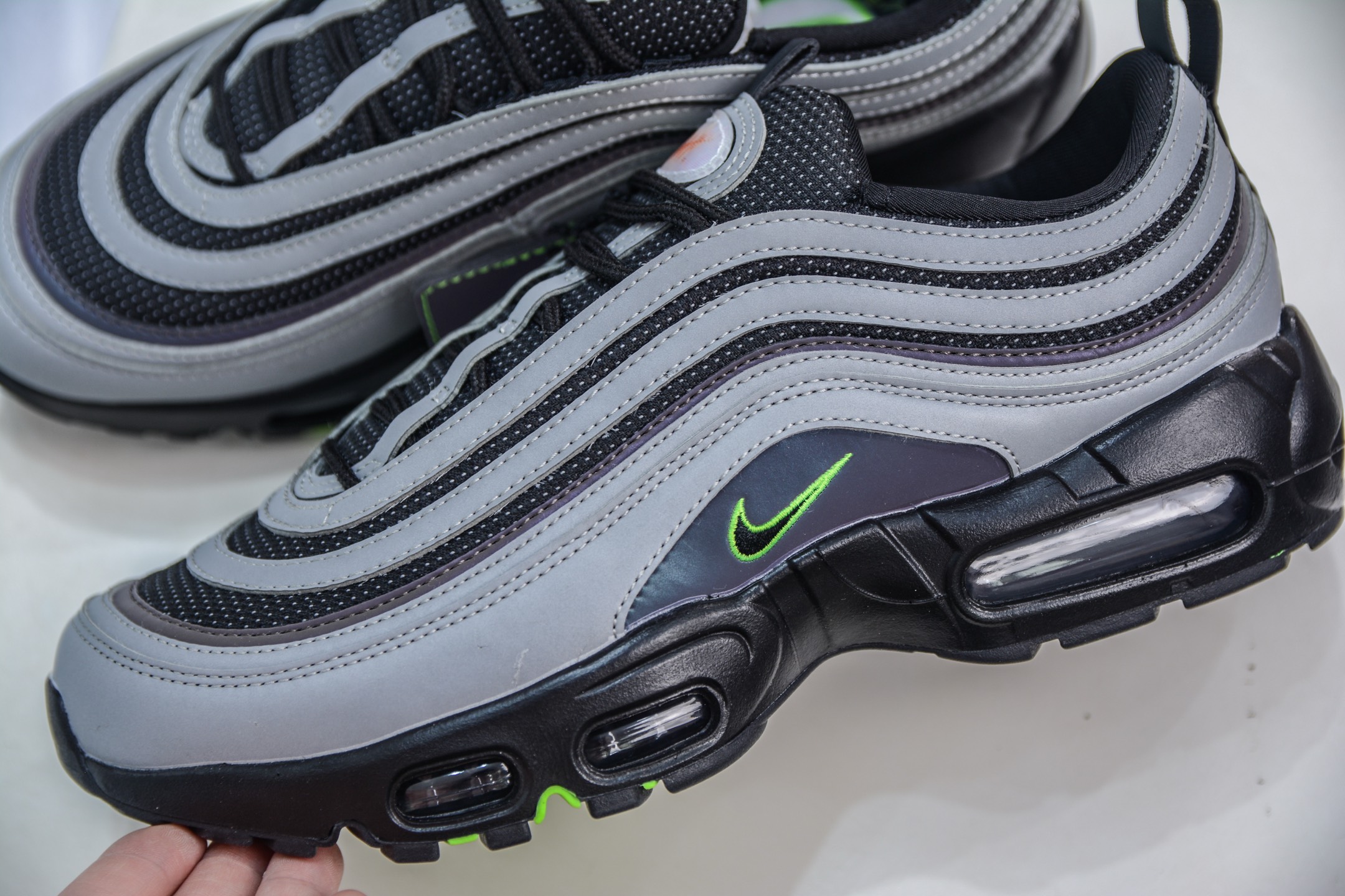 Division Street x Nike Air Max 95/97 Grey Black Running Shoes 8 i1748369497540 1466 0 6
