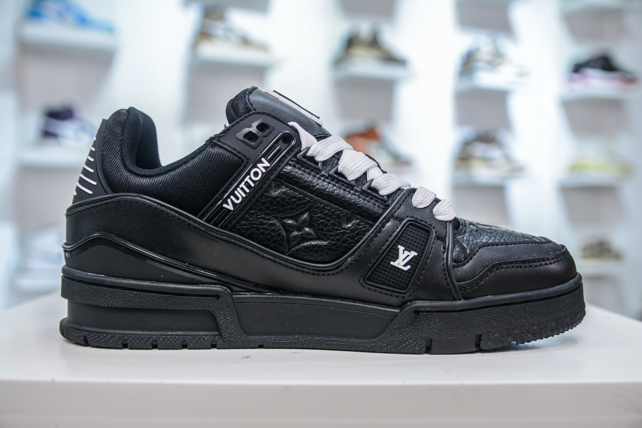 Louis Vuitton Trainer Sneaker Black Leather, Fashion Show Style, Sizes 40-46 4 i1748370273021 7859 0 2