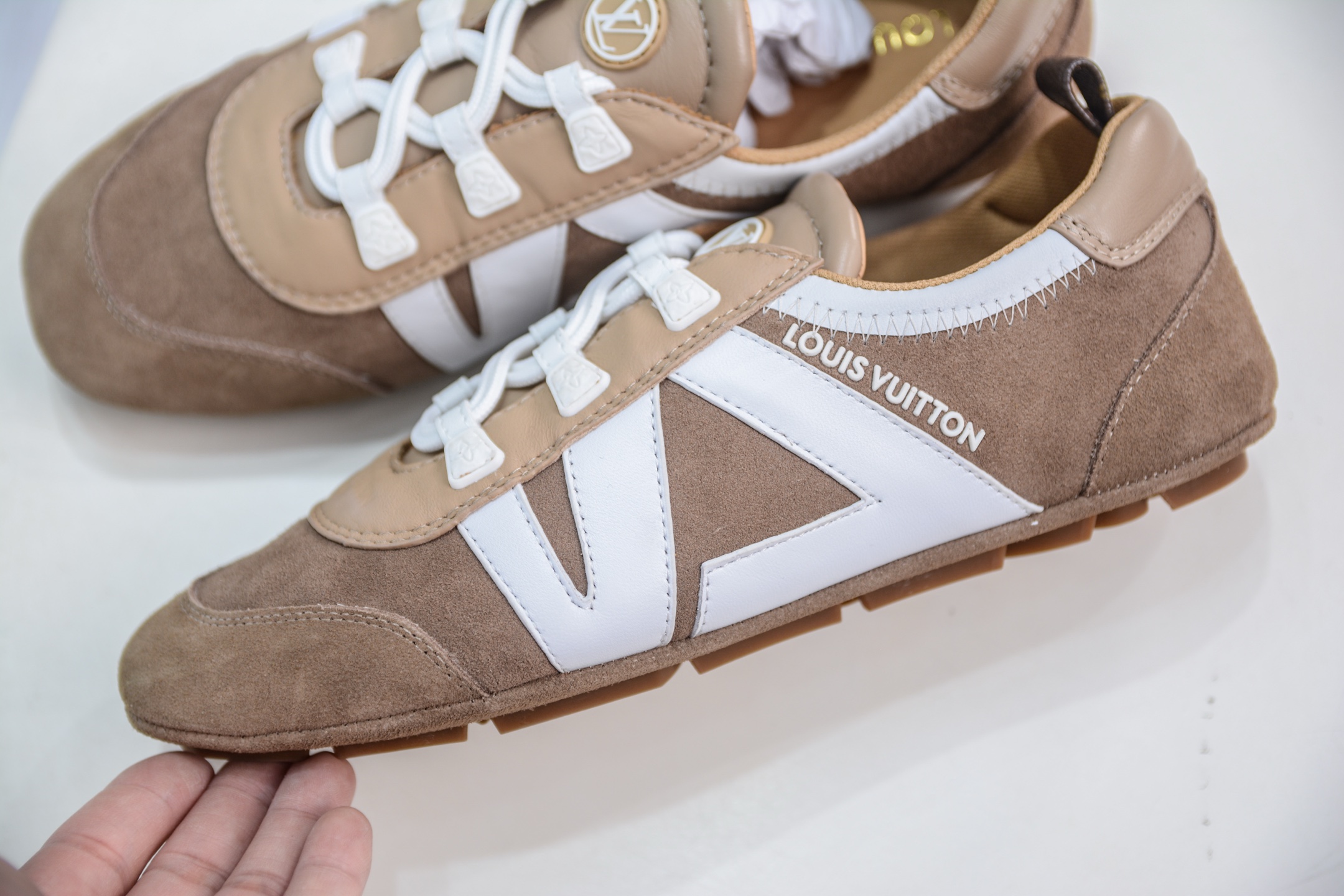 Louis Vuitton Sneakerina: Elegant Leather Ballet Shoes for Women, Brown 8 i1748454782662 3717 0 6