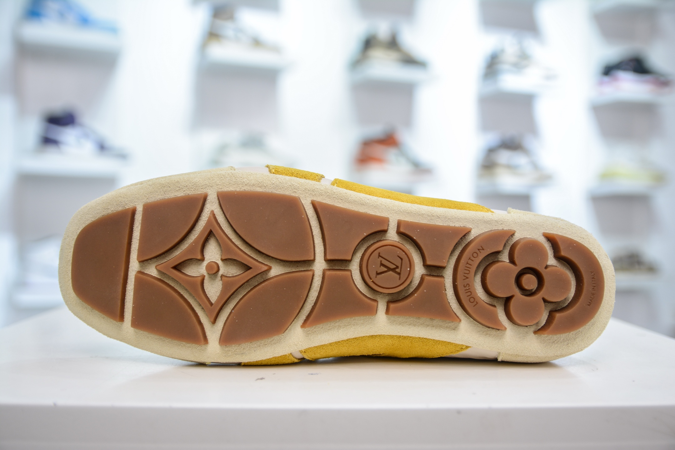 Louis Vuitton Sneakerina White Leather and Yellow Suede Women's Shoe 6 i1748454839851 6228 0 4