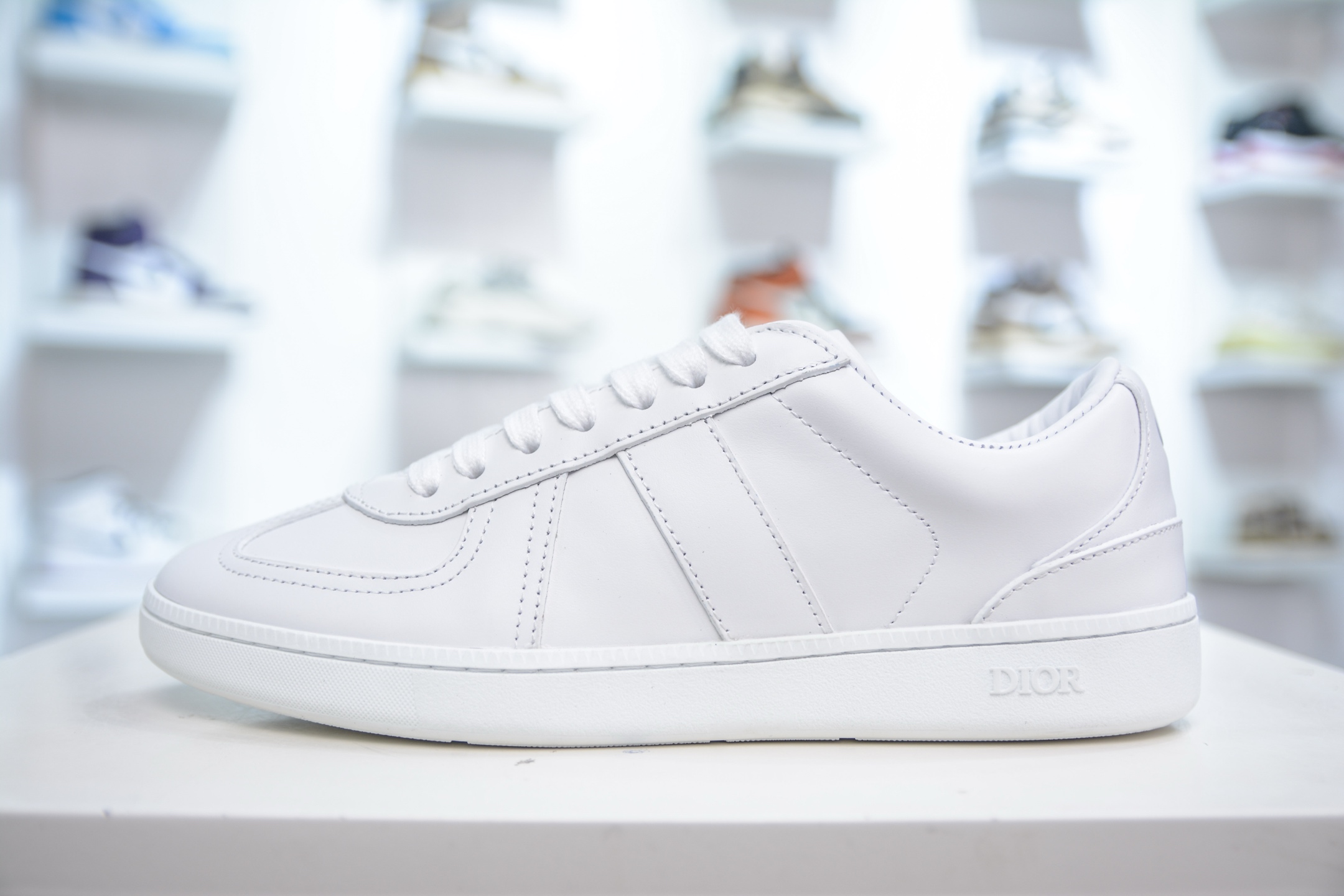 Dior B01 Matchpoint White Leather Sneakers Round Toe Lace-Up, Sizes 38-45 2 i1748454896840 62 0 0