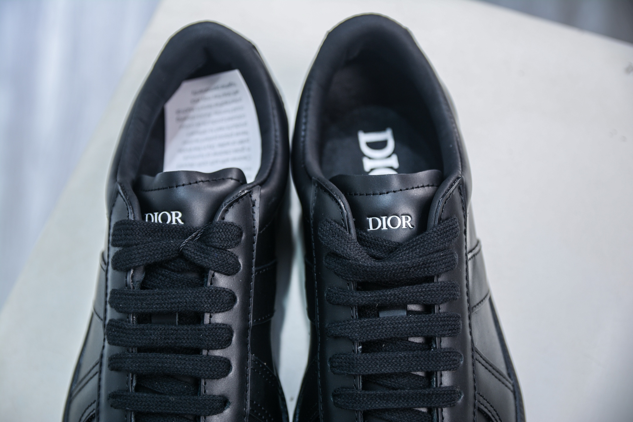 Dior B01 Matchpoint Black Leather Sneakers,Round Toe Lace-Up 8 i1748455094308 8999 0 7