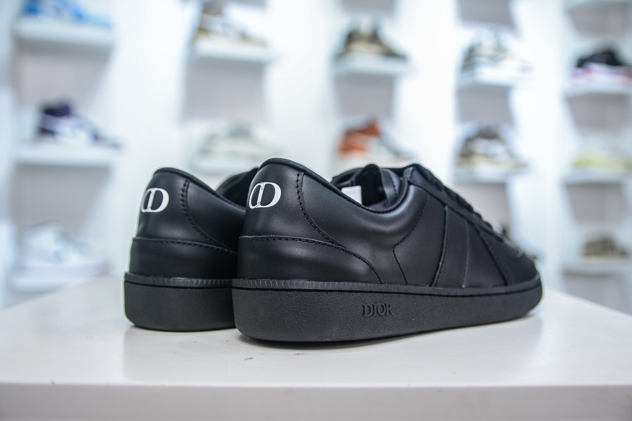 Dior B01 Matchpoint Black Leather Sneakers,Round Toe Lace-Up 6 i1748455100314 9576 0 5