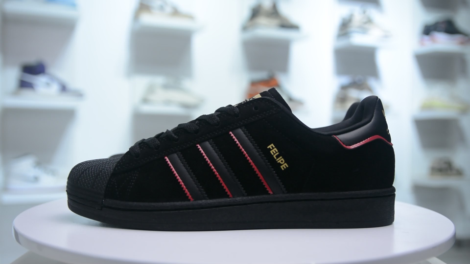 Adidas Superstar Felipe Black Suede Sneakers Classic Casual Shoes for Men